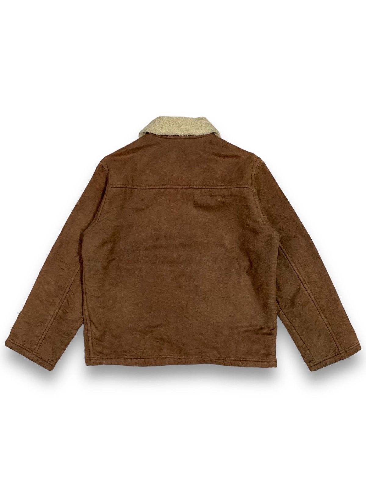 Japanese Brand Vintage Japanese Brand Faux Suede Style Sherpa Lined Jacket Size US M / EU 48-50 / 2 - 2 Thumbnail