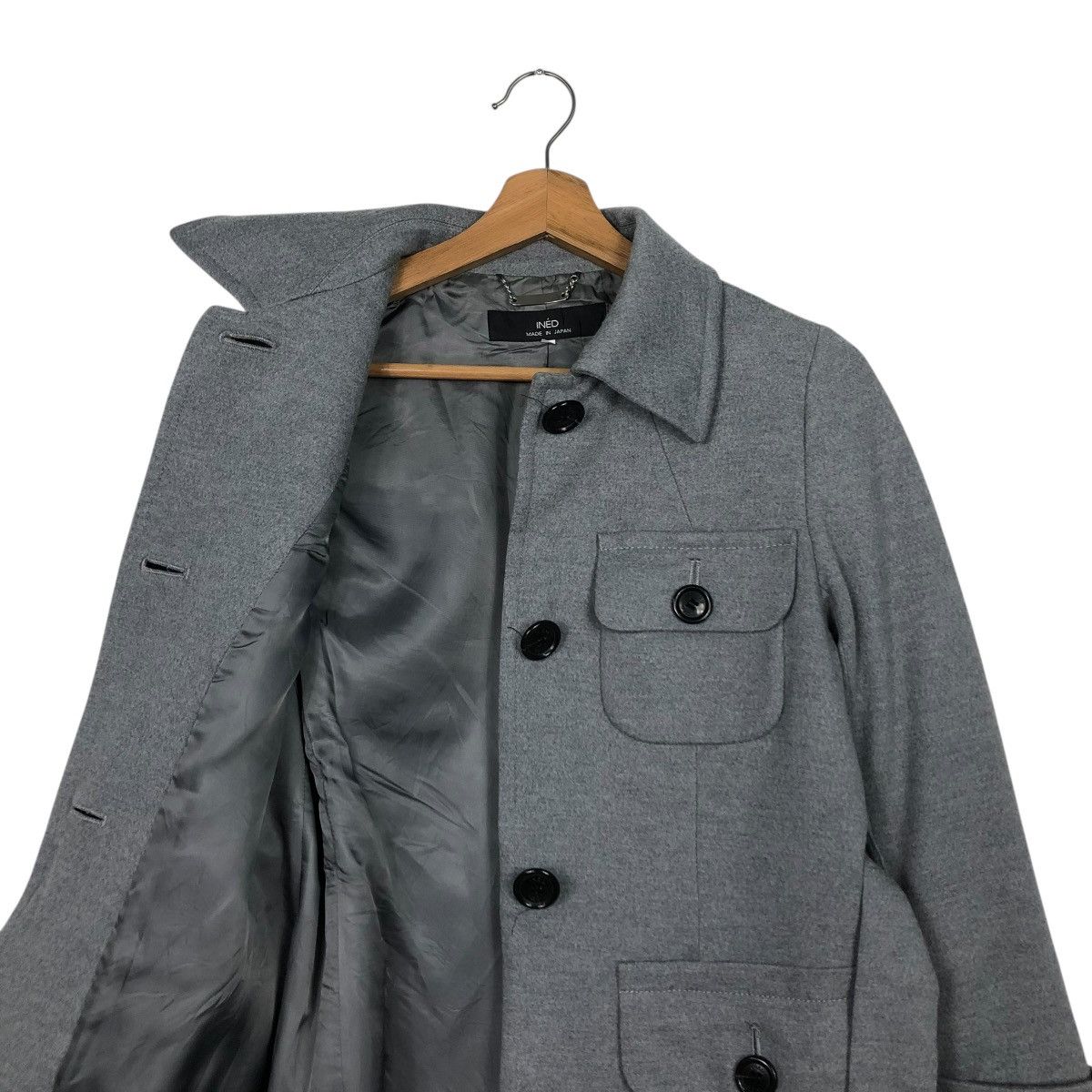 Yohji Yamamoto 🔥VINTAGE WOOL LONG JACKET BELTED INED MULTI POCKETS Size M / US 6-8 / IT 42-44 - 16 Thumbnail