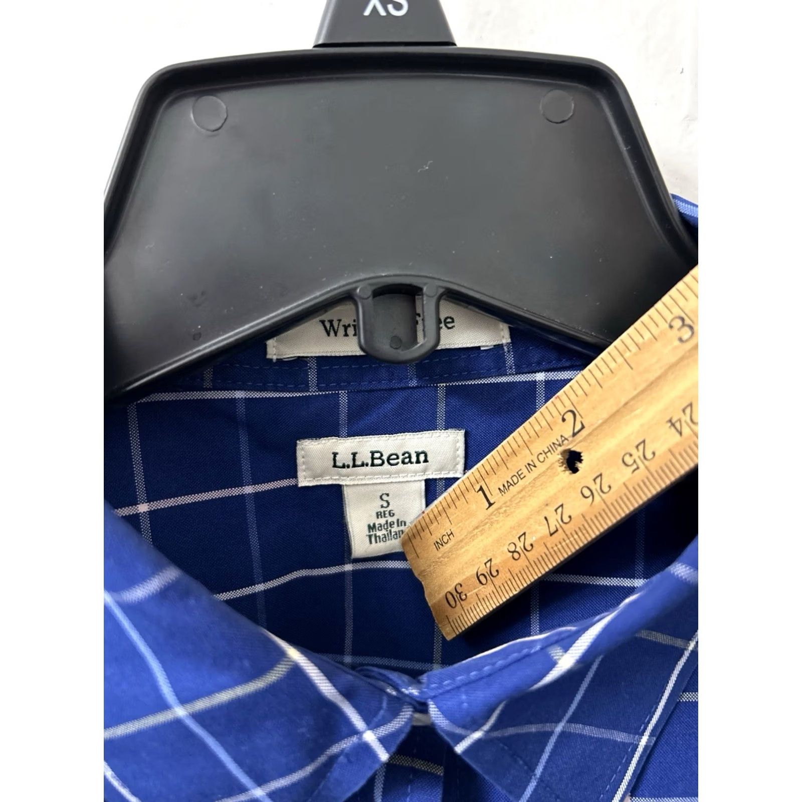 Vintage VINTAGE LL Bean Shirt Womens S Blue Pinpoint Oxford Plaid Long Sleeve Button Down 503436 Size S / US 4 / IT 40 - 6 Thumbnail