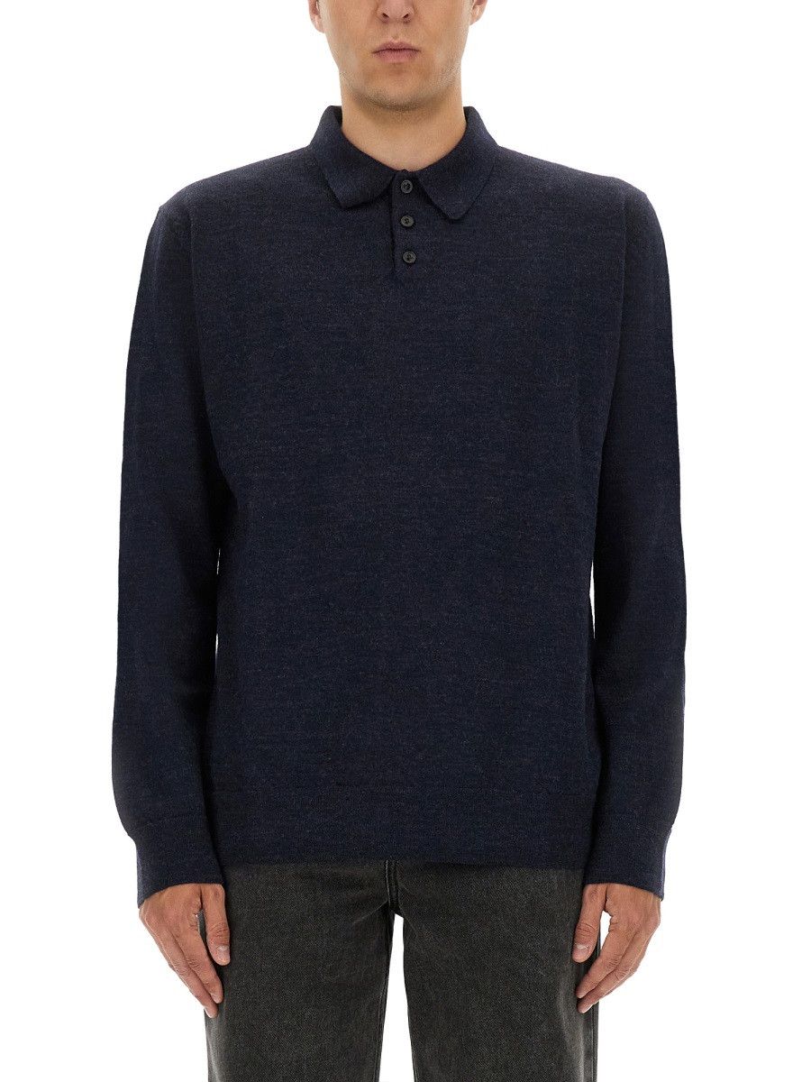 Maison Margiela MAISON MARGIELA WOOL POLO. - BLUE Size US L / EU 52-54 / 3 - 1 Thumbnail