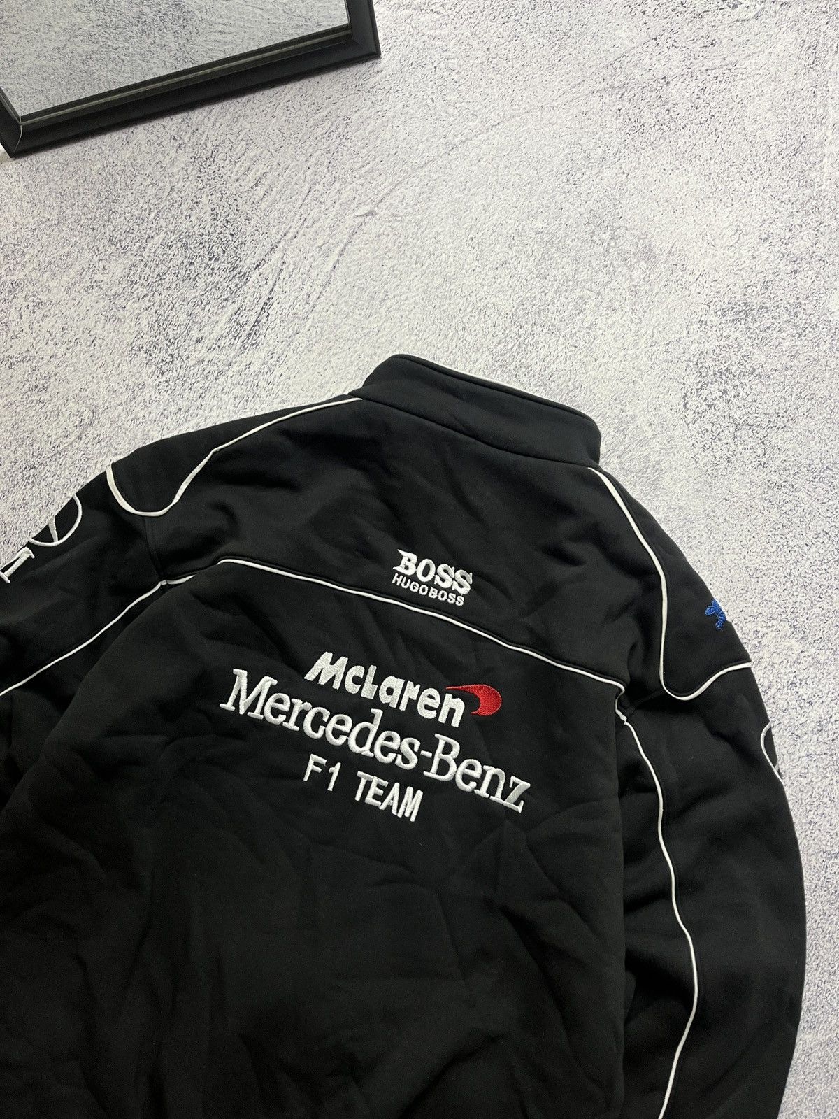 Formula 1 Mercedes Benz x Maclaren Racing Big Logo Zip Up Jacket Rare Size US XL / EU 56 / 4 - 10 Thumbnail