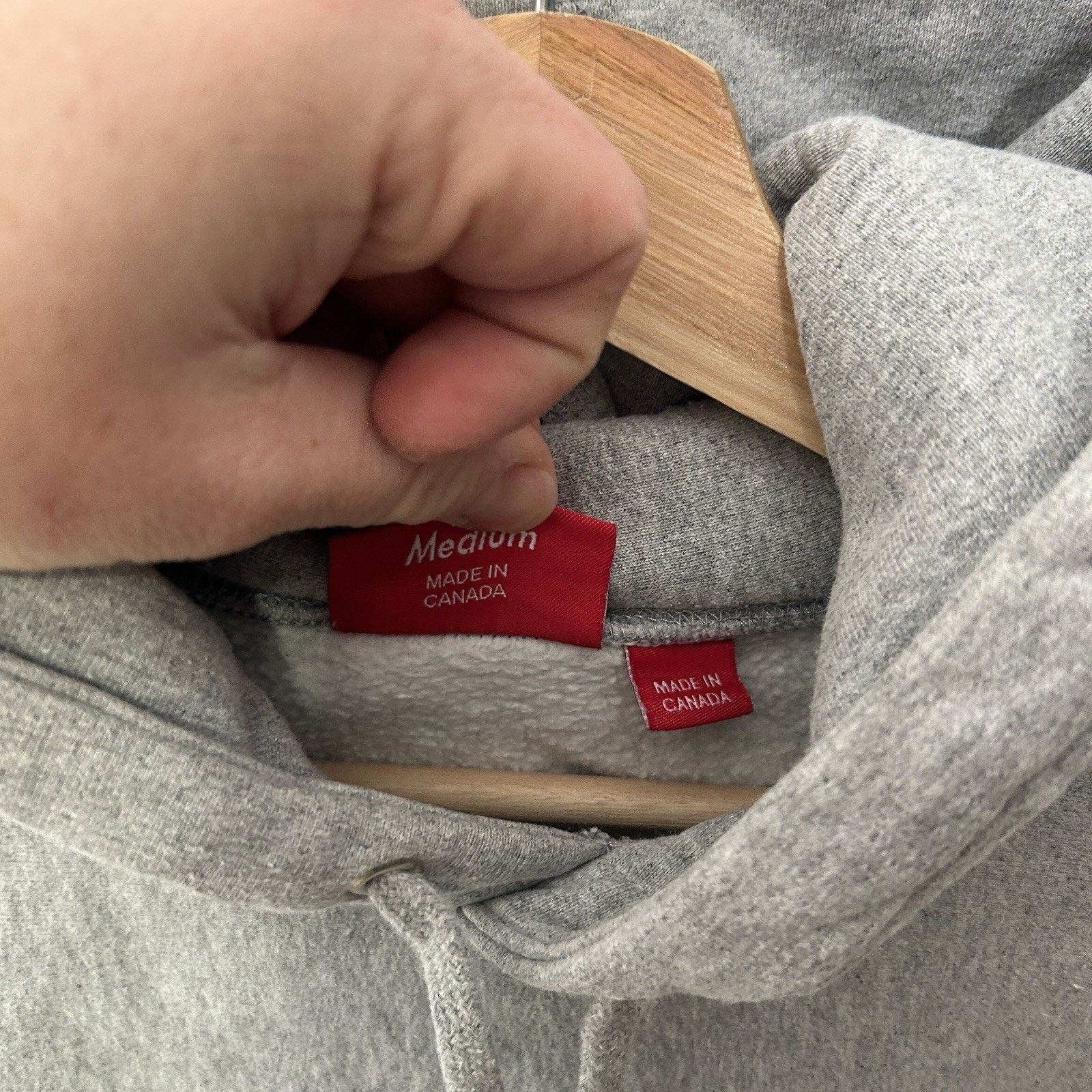 Supreme Supreme Fleece Pullover Blank Hoodie “Heather Grey” Size US M / EU 48-50 / 2 - 13 Thumbnail