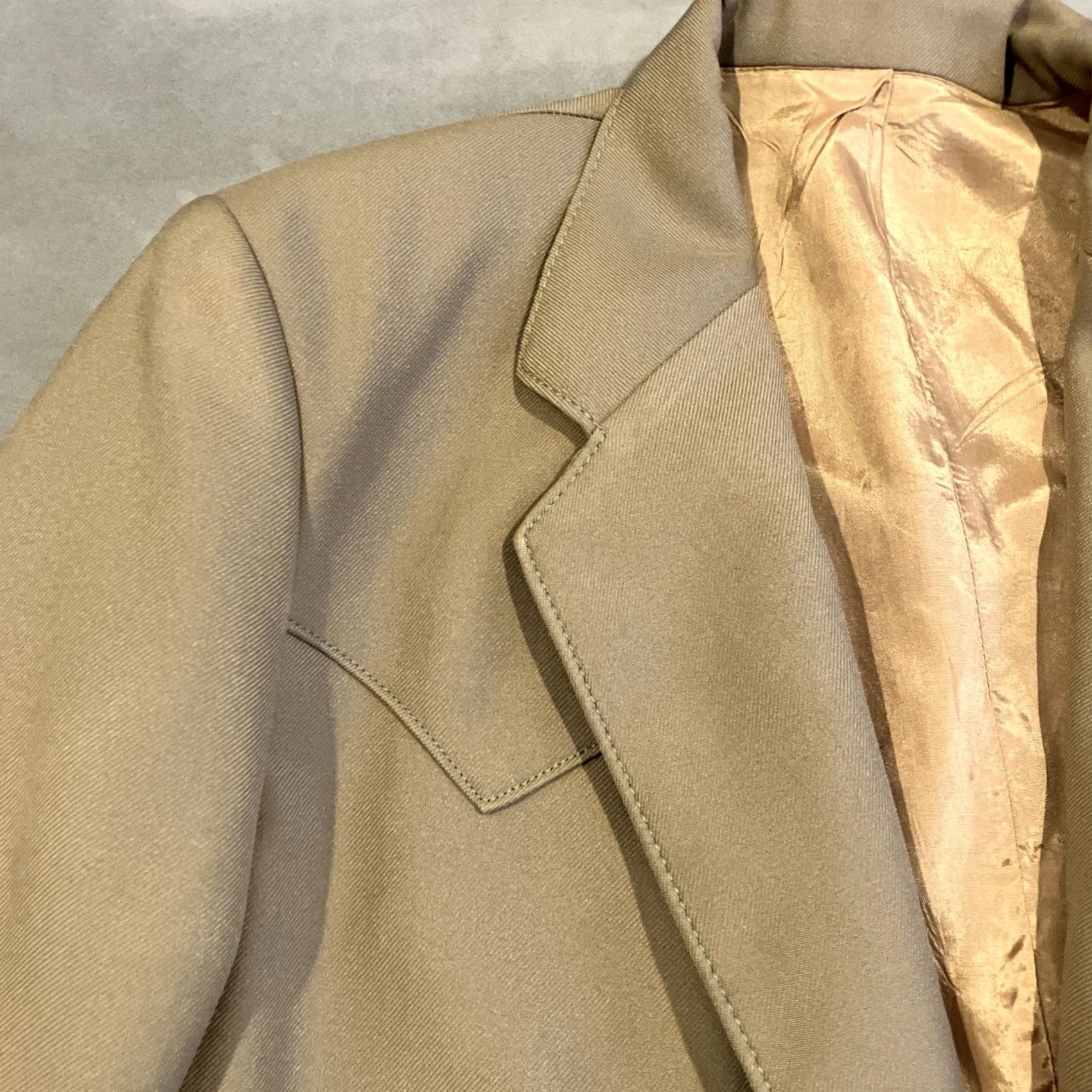 Lee VINTAGE LEE Western Wear Sport Jacket Blazer Polyester Size 40R Brown 1970s Rockabilly Mens Jacket Size 40R - 2 Thumbnail