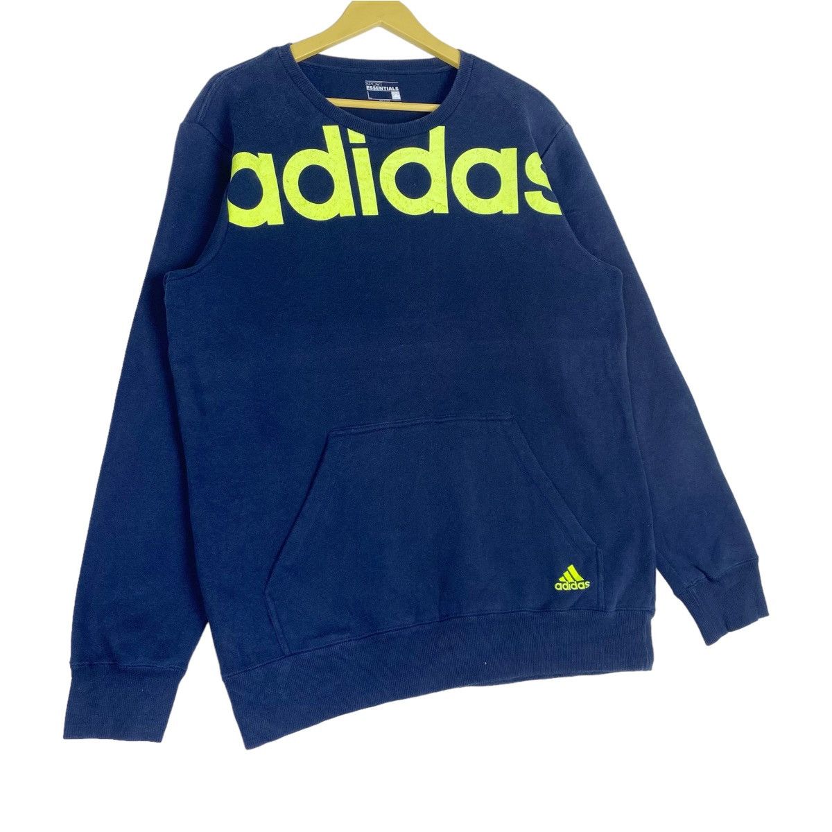 Adidas Adidas Spellout Blue Sweatshirt Crewneck Pullover Jumper Size US S / EU 44-46 / 1 - 4 Thumbnail