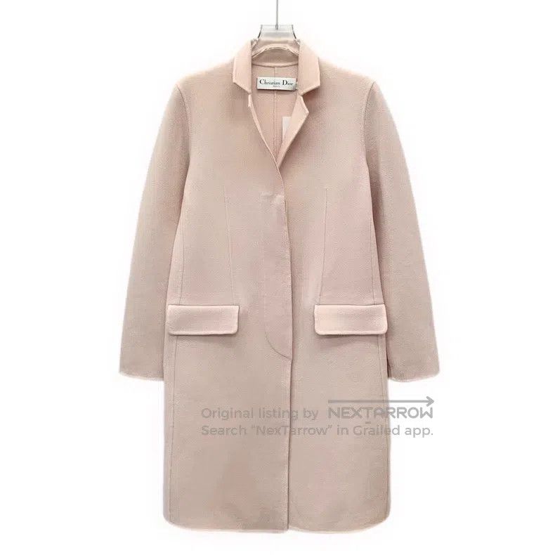 Dior Dior Pink cashmere lapel long-sleeved coat Size XS / US 0-2 / IT 36-38 - 1 Thumbnail