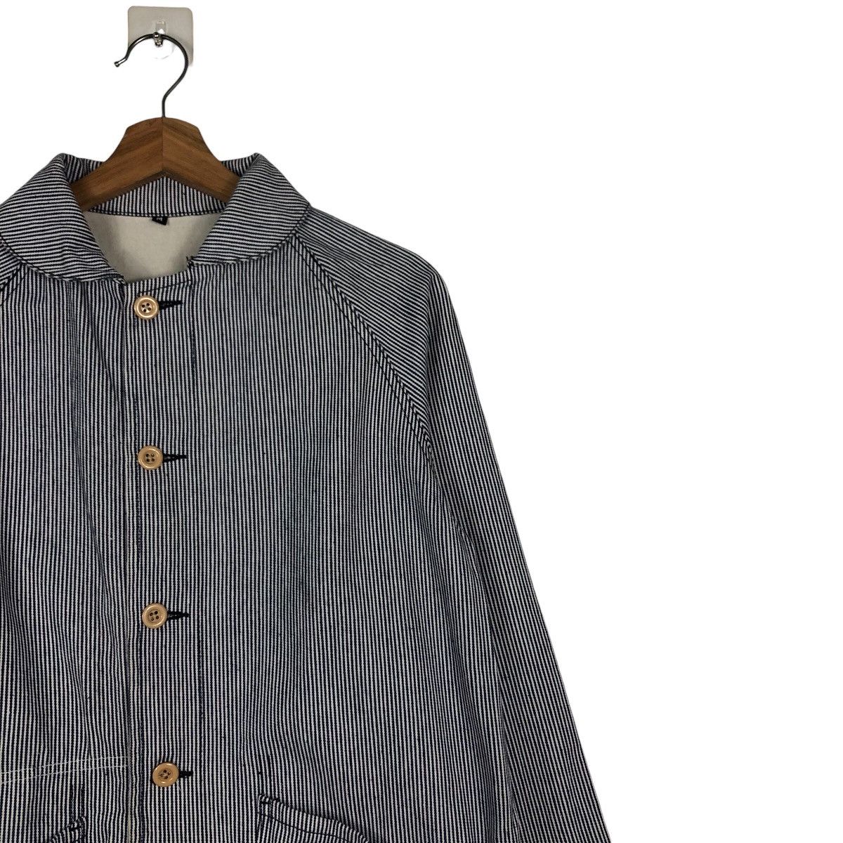 45rpm 🔥Vintage Chore Work Hickory Jacket Japan Made Issey Miyake Size US M / EU 48-50 / 2 - 6 Thumbnail