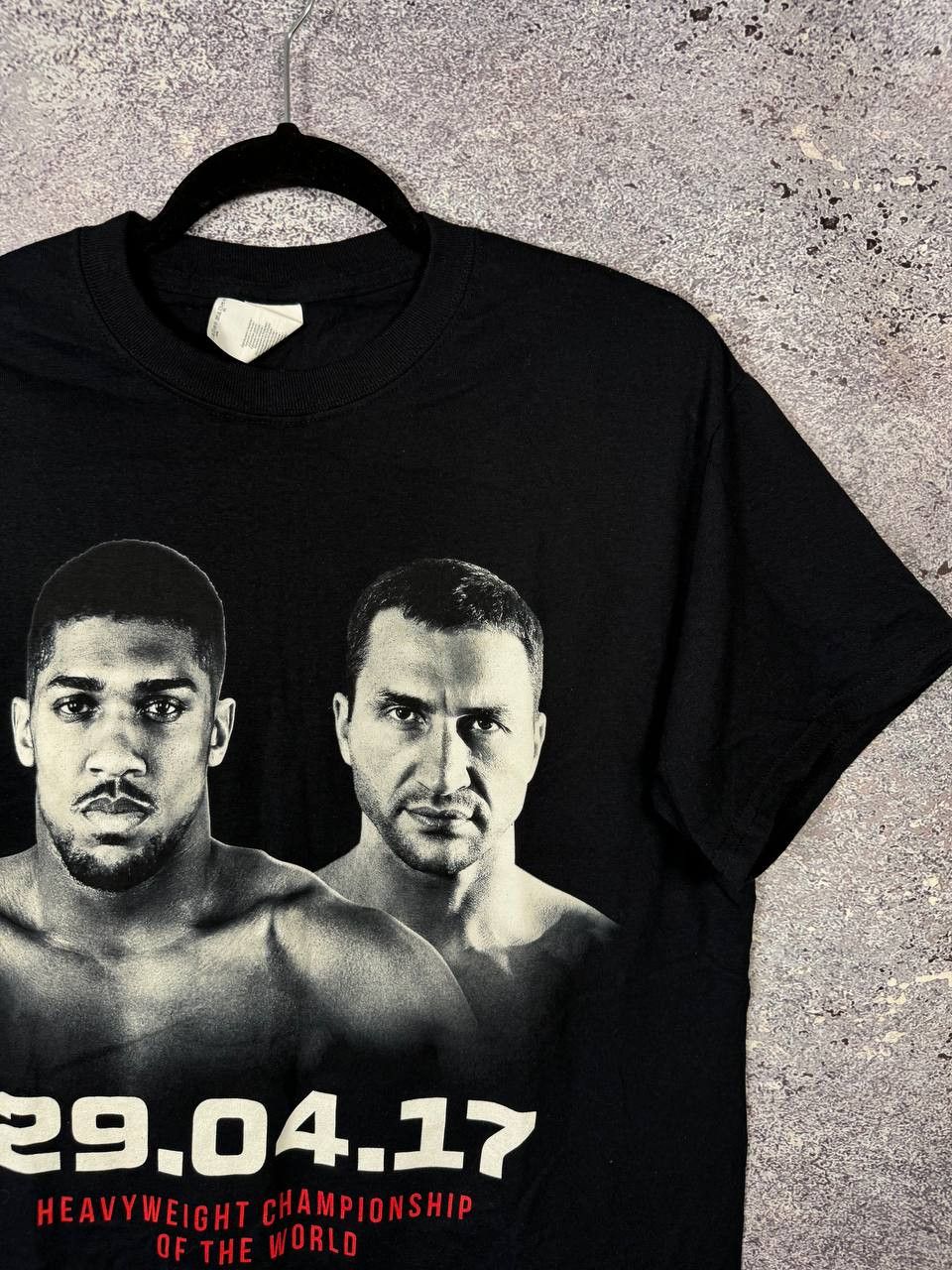 Gildan Anthony Joshua Vladimir Klitschko 2017 Fight Event T-Shirt Size US M / EU 48-50 / 2 - 2 Thumbnail