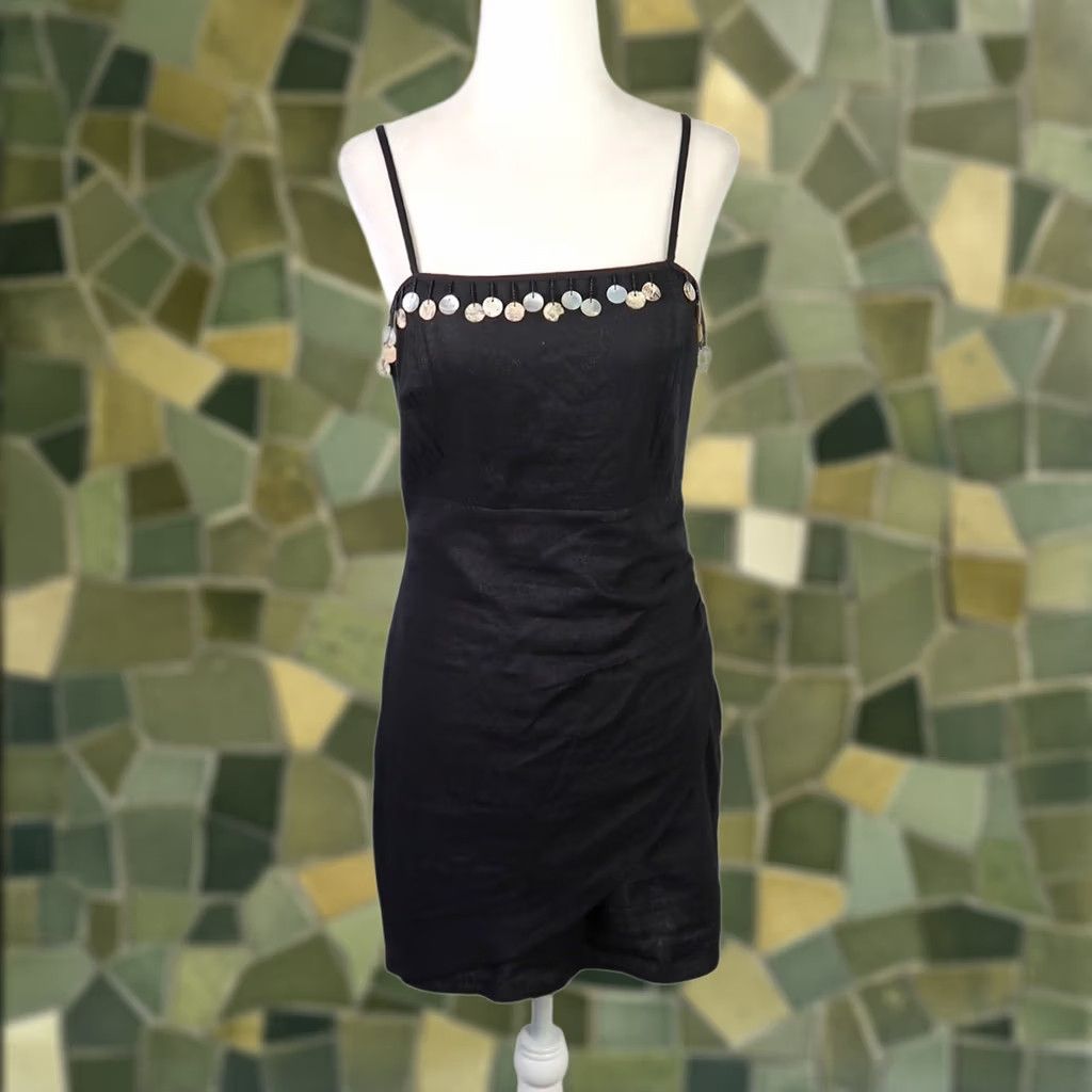 zara black sequin mini dress New Zara Sequin Mini Black Dress 9616/019 Bloggers Fav Small Medium
