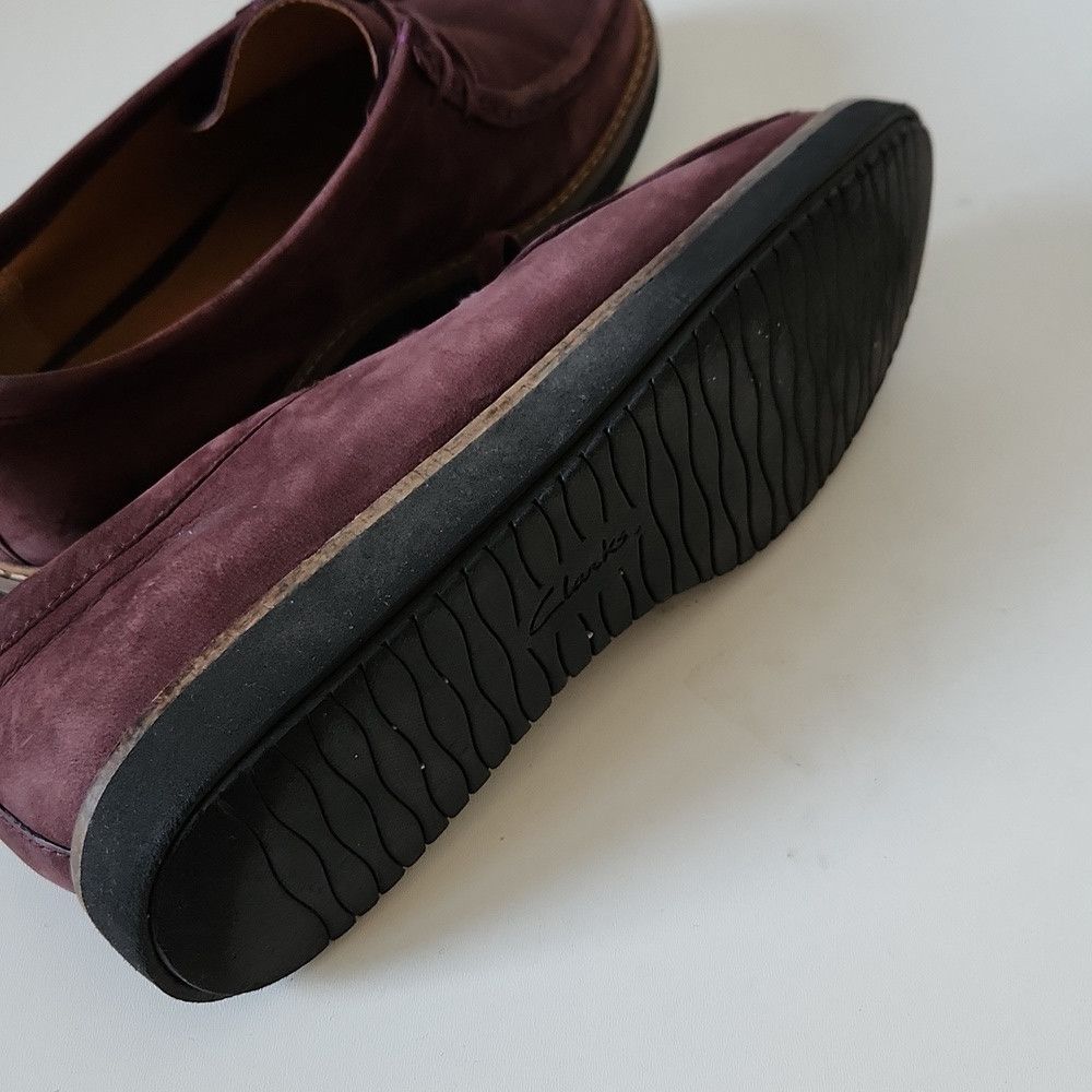 Clarks CLARKS | Glick Bayview Shoes Lace Red Purple Nubuck Leather Size US 6.5 / IT 36.5 - 5 Thumbnail