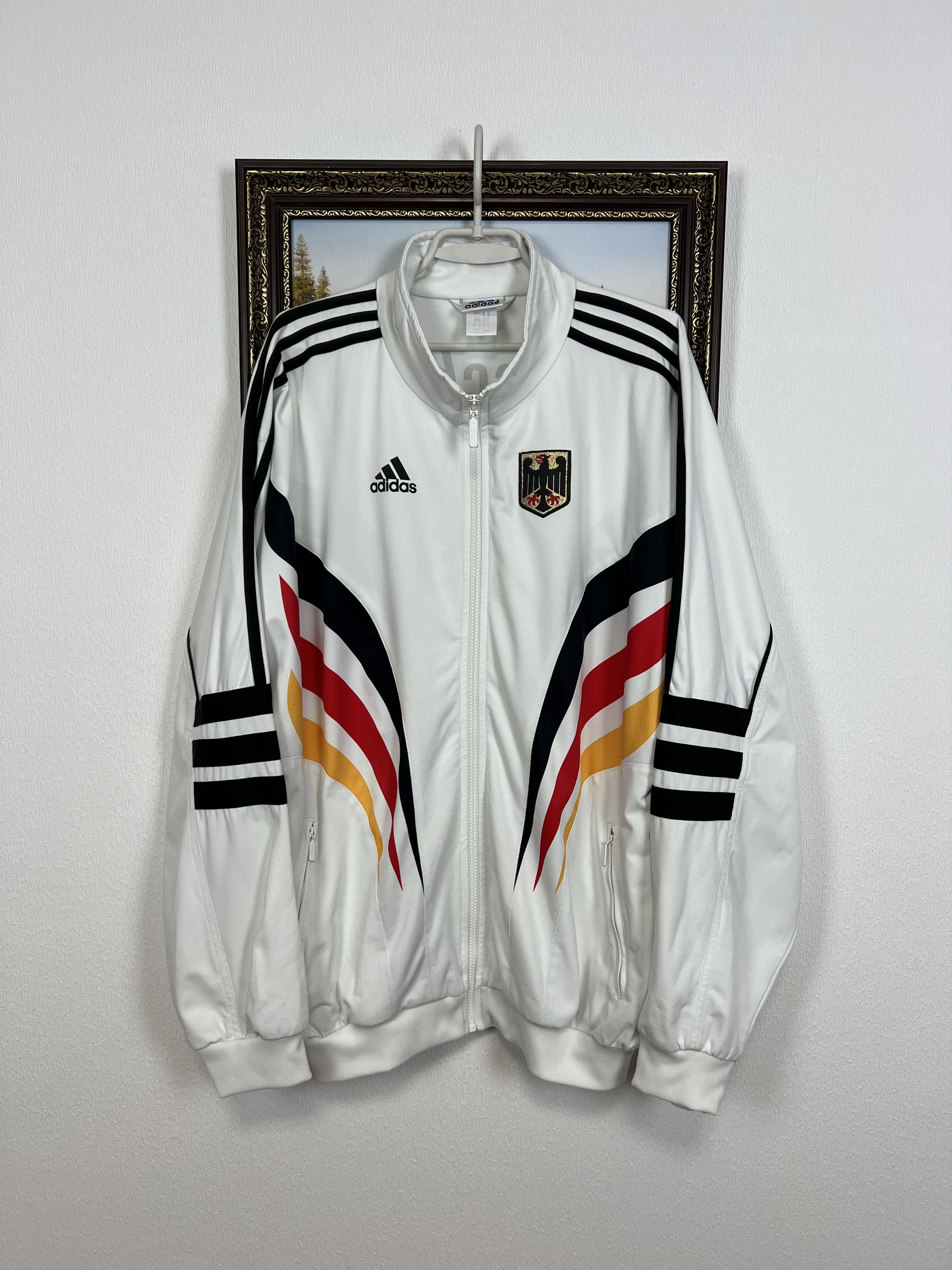 Adidas Vintage Adidas Germany Warm Up Jacket Olympics Size US XXL / EU 58 / 5 - 1 Thumbnail