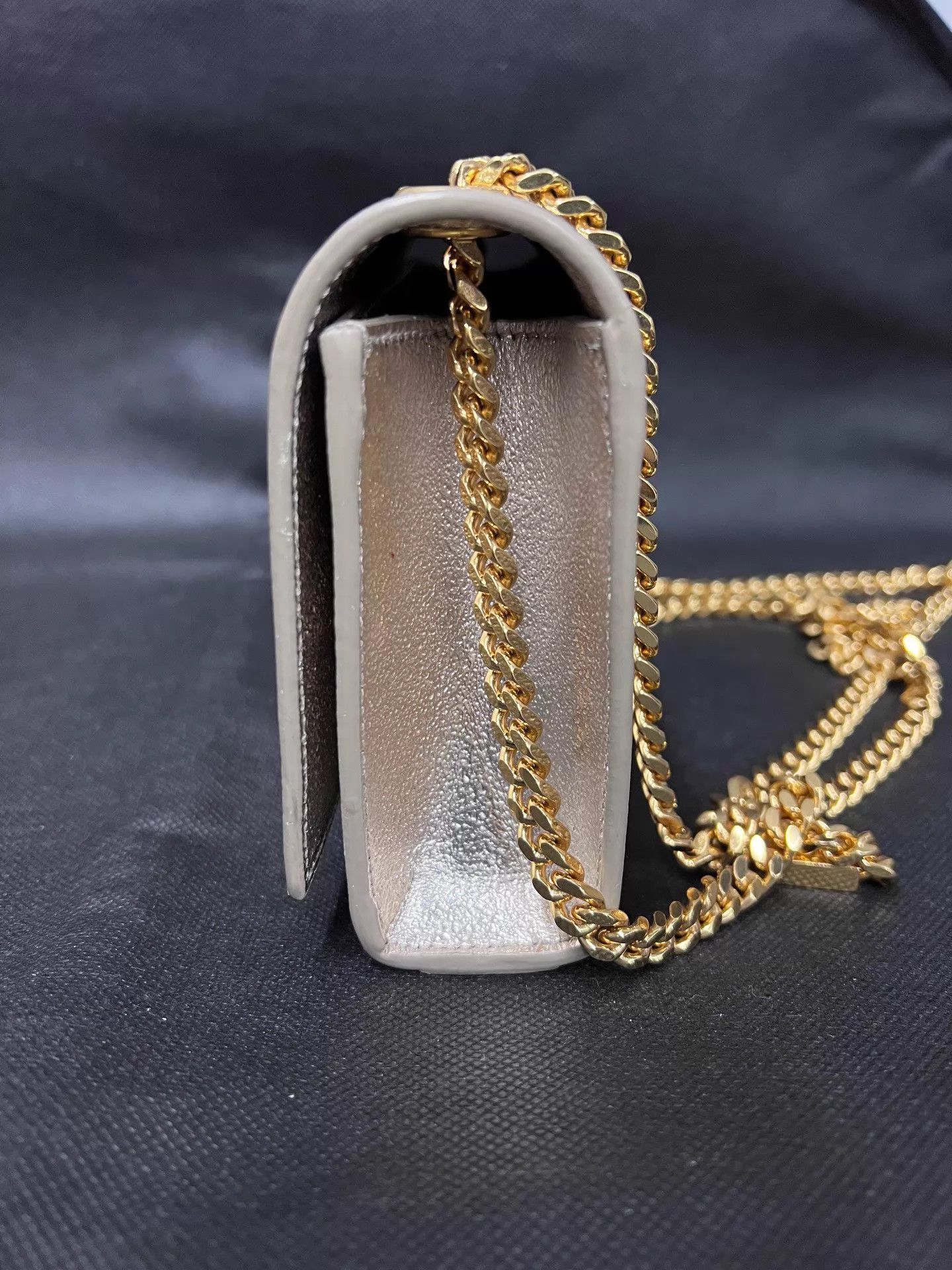 Saint Laurent Paris YSL Kate Silver/Gold Chain Crossbody/Shoulder Bag Size ONE SIZE - 4 Thumbnail