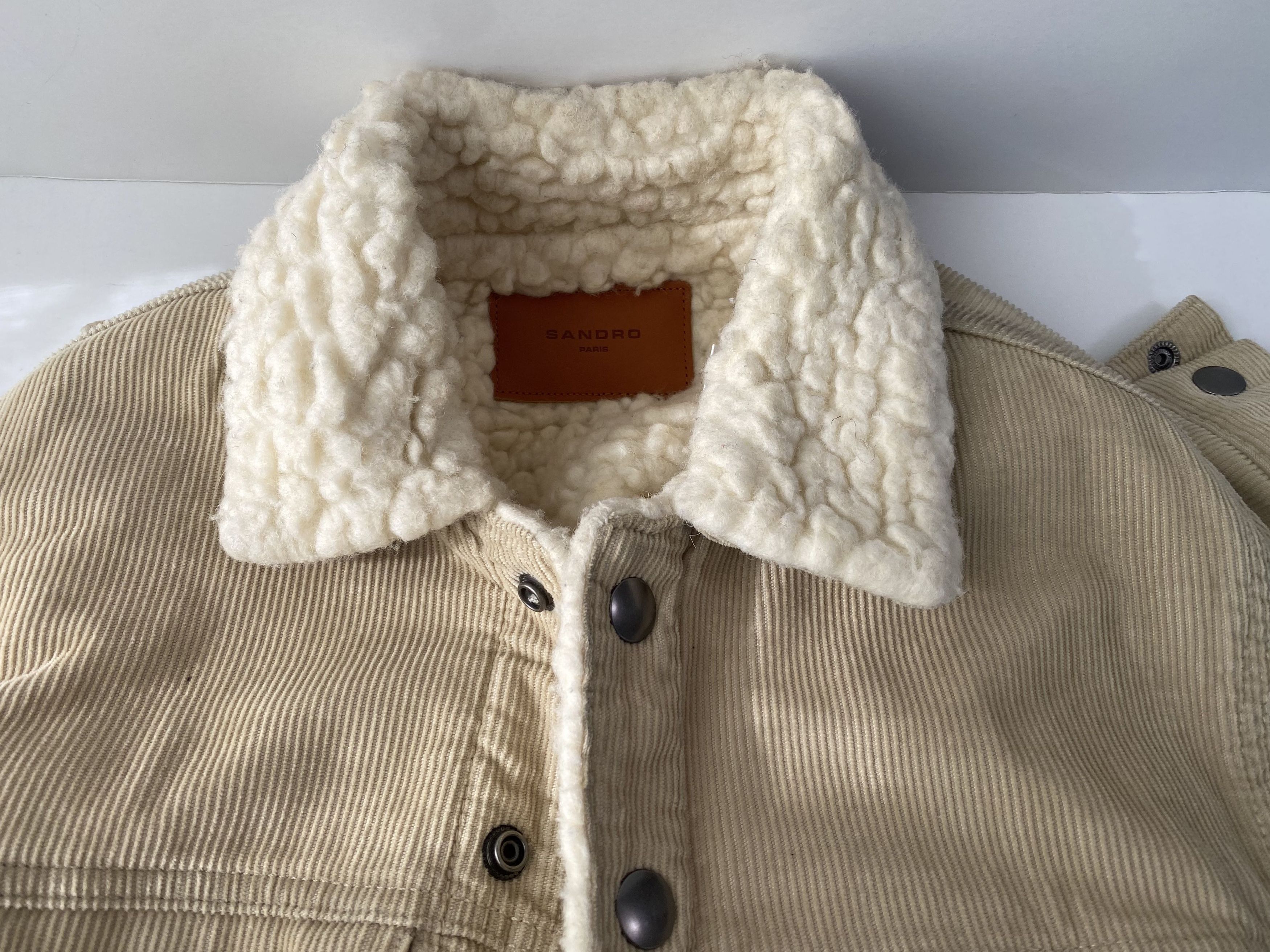 Sandro Corduroy Sherling Jacket Size US XS / EU 42 / 0 - 4 Thumbnail