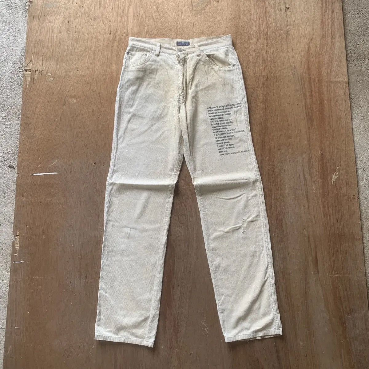 Edition Japan 5-POCKET JAPANESE VINTAGE TROUSERS CORDUROY RIPPED PANTS Size US 30 / EU 46 - 1 Thumbnail