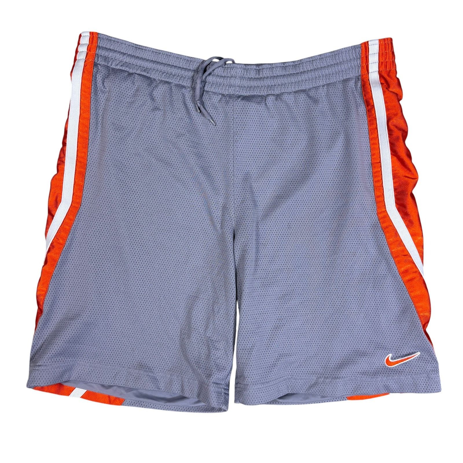 Nike vintage y2k 2000s Nike baggy wide leg gray and orange shorts Size US 38 / EU 54 - 1 Thumbnail