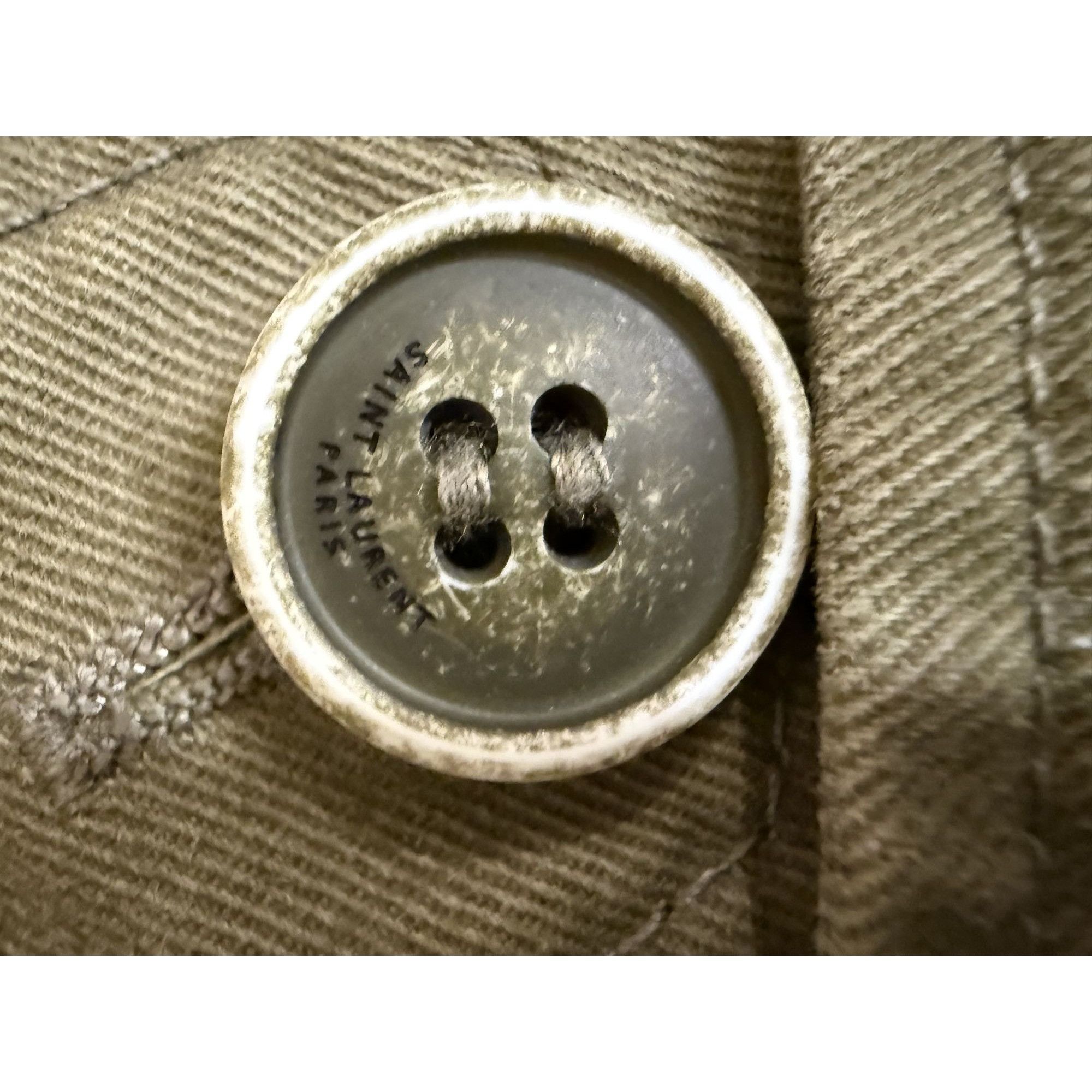 Saint Laurent Paris Saint Laurent Olive Green Military Jacket Size 44 Made In It Size M / US 6-8 / IT 42-44 - 14 Thumbnail