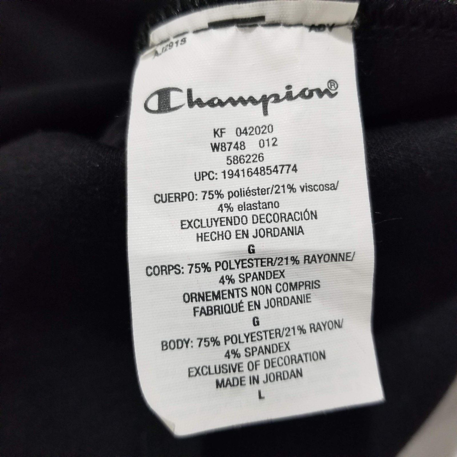 Champion Champion Sweatshirt Large Black Sport Mock Neck Pullover Size L / US 10 / IT 46 - 6 Thumbnail