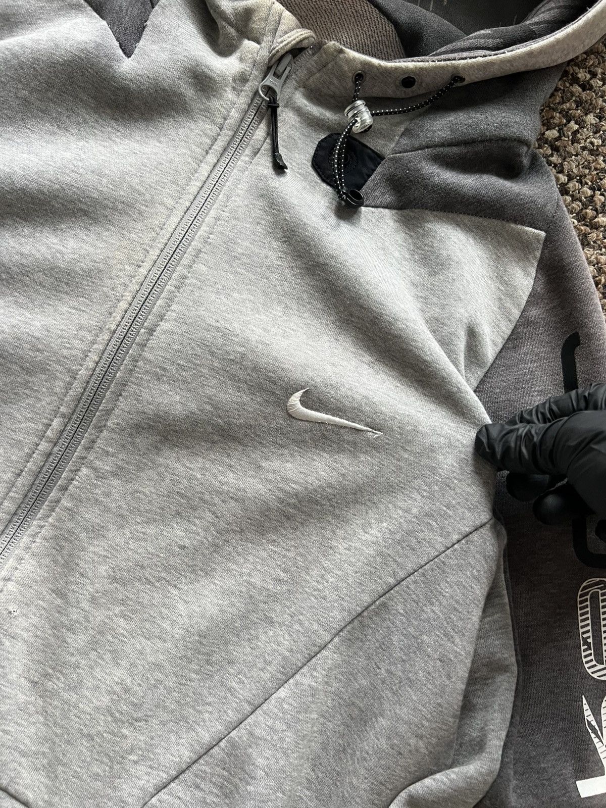 Nike Nike Zip Hoodie Basic Vintage Y2K Oversized Grey Streetwear Size US M / EU 48-50 / 2 - 9 Thumbnail