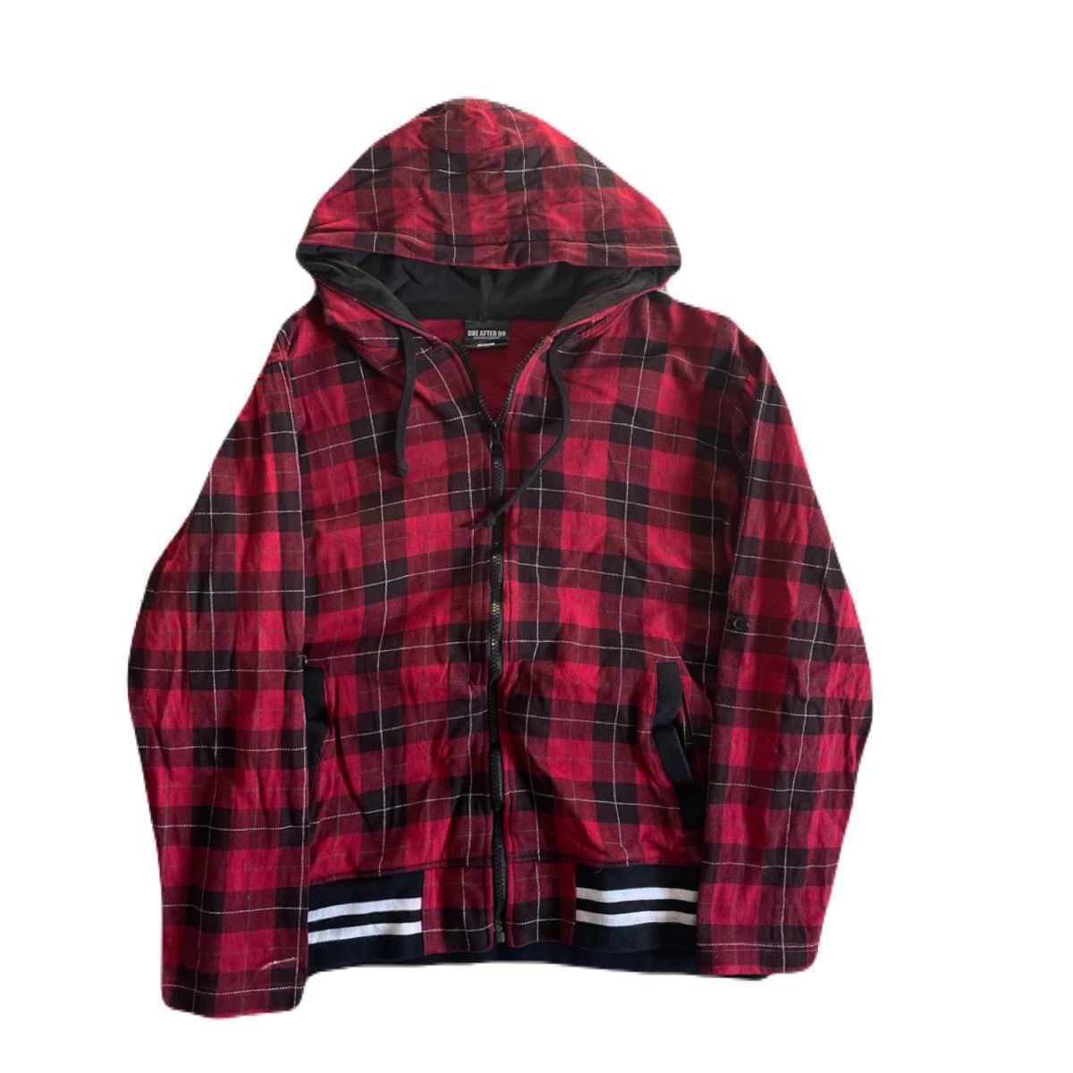 If Six Was Nine 2000s Japanese archive Vkei Plaid Cropped Zip-Up Hoodie Y2K Size US XS / EU 42 / 0 - 2 Thumbnail