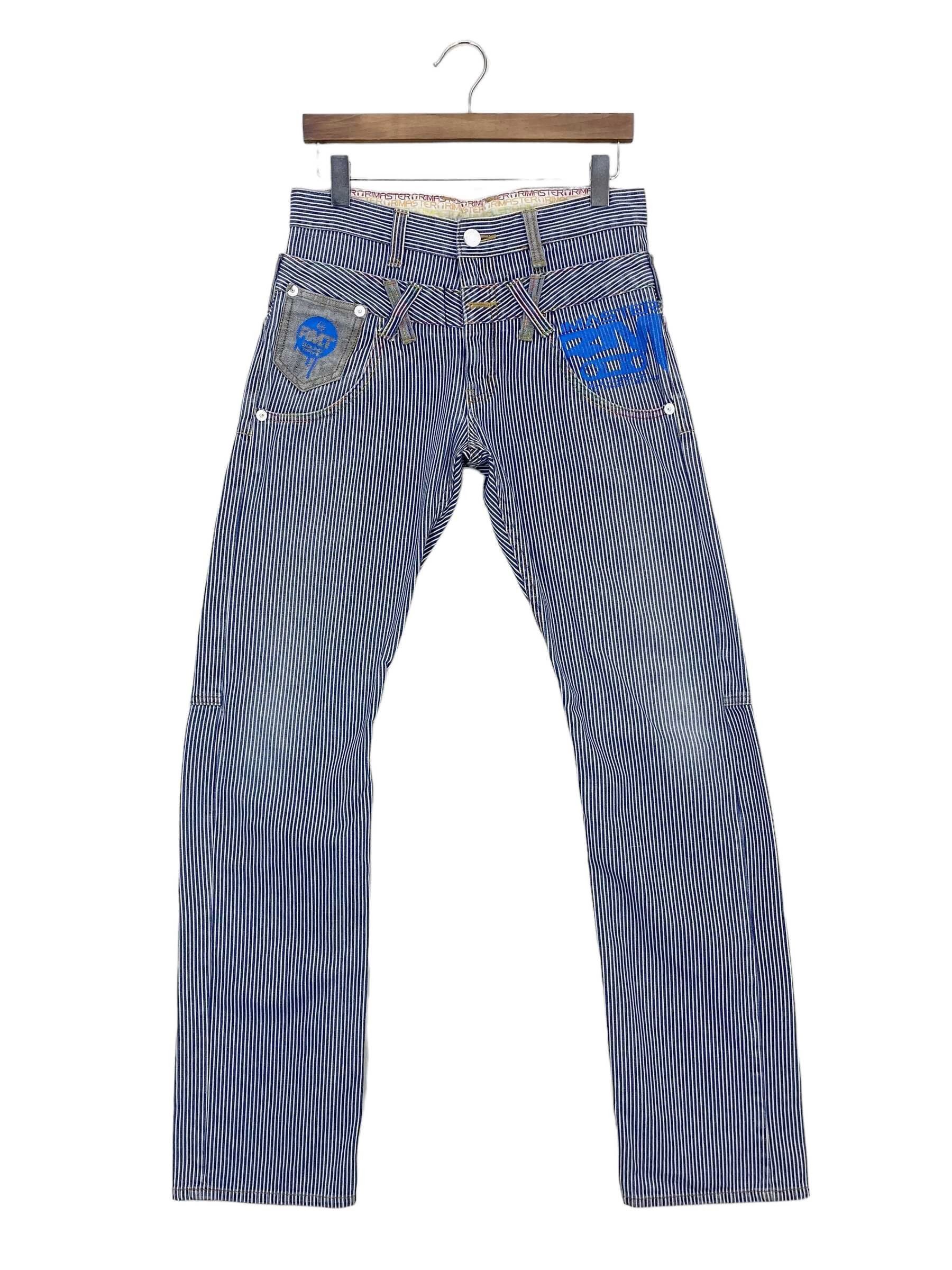 Japanese Brand RMT Double Waist Jeans Japanese Hickory Stripes Skateboard Size US 31 - 2 Thumbnail