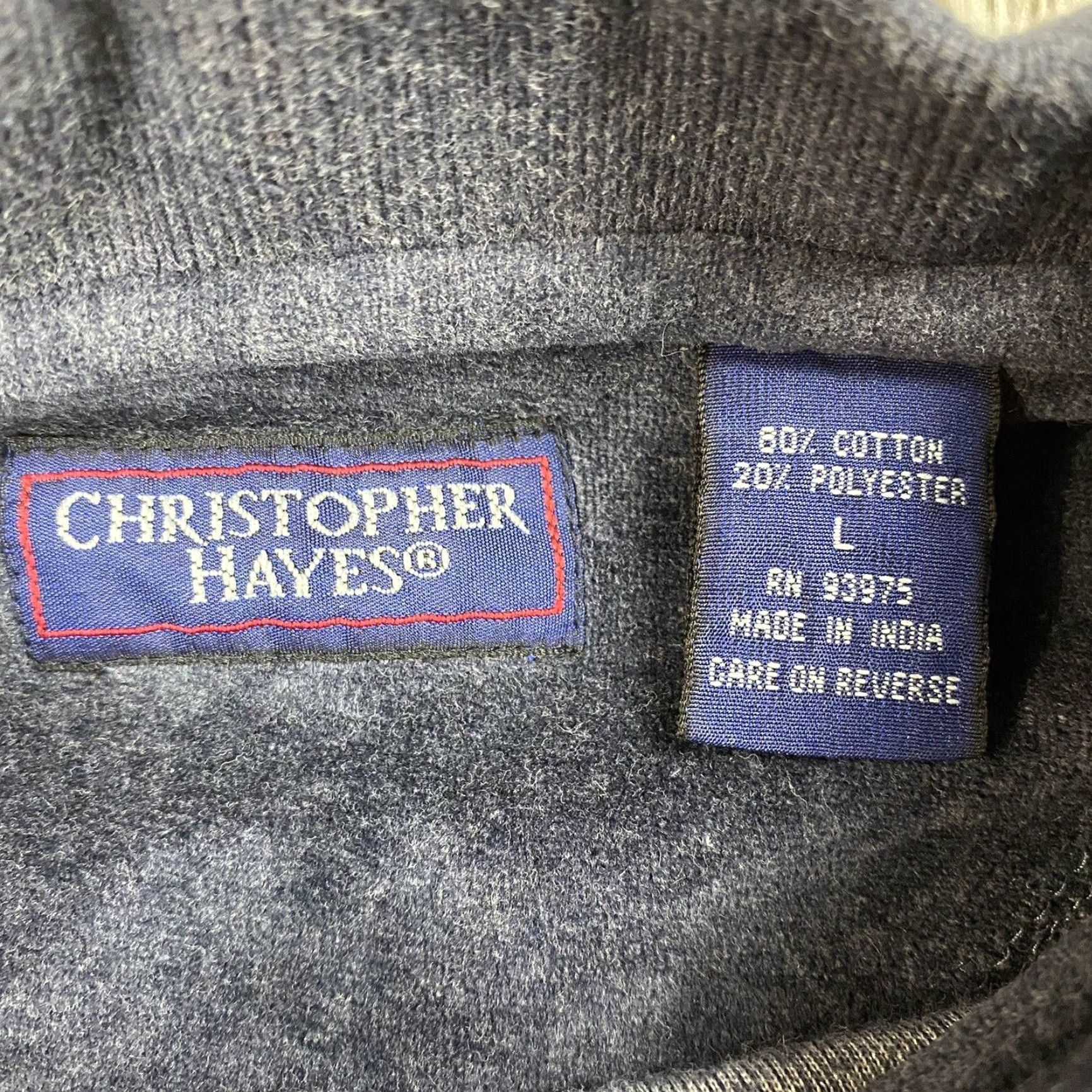 Velour VINTAGE 1980s CHRISTOPHER HAYES SLATE BLUE COTTON VELOUR LONG SLEEVE POLO SHIRT LARGE MENS Size US L / EU 52-54 / 3 - 4 Thumbnail