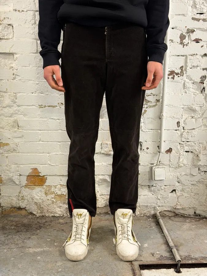 Prada 2000s Prada Linea Rossa Dark Brown Corduroy Pants Size US 30 / EU 46 - 2 Thumbnail