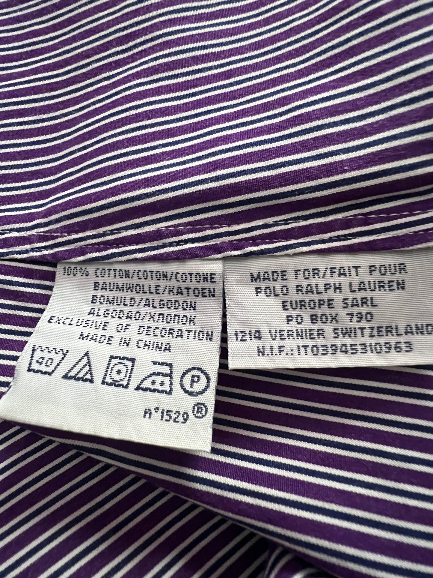 Polo Ralph Lauren × Vintage Polo by Ralph Lauren Vintage Men's Striped Dress Shirt - M Size US S / EU 44-46 / 1 - 6 Thumbnail