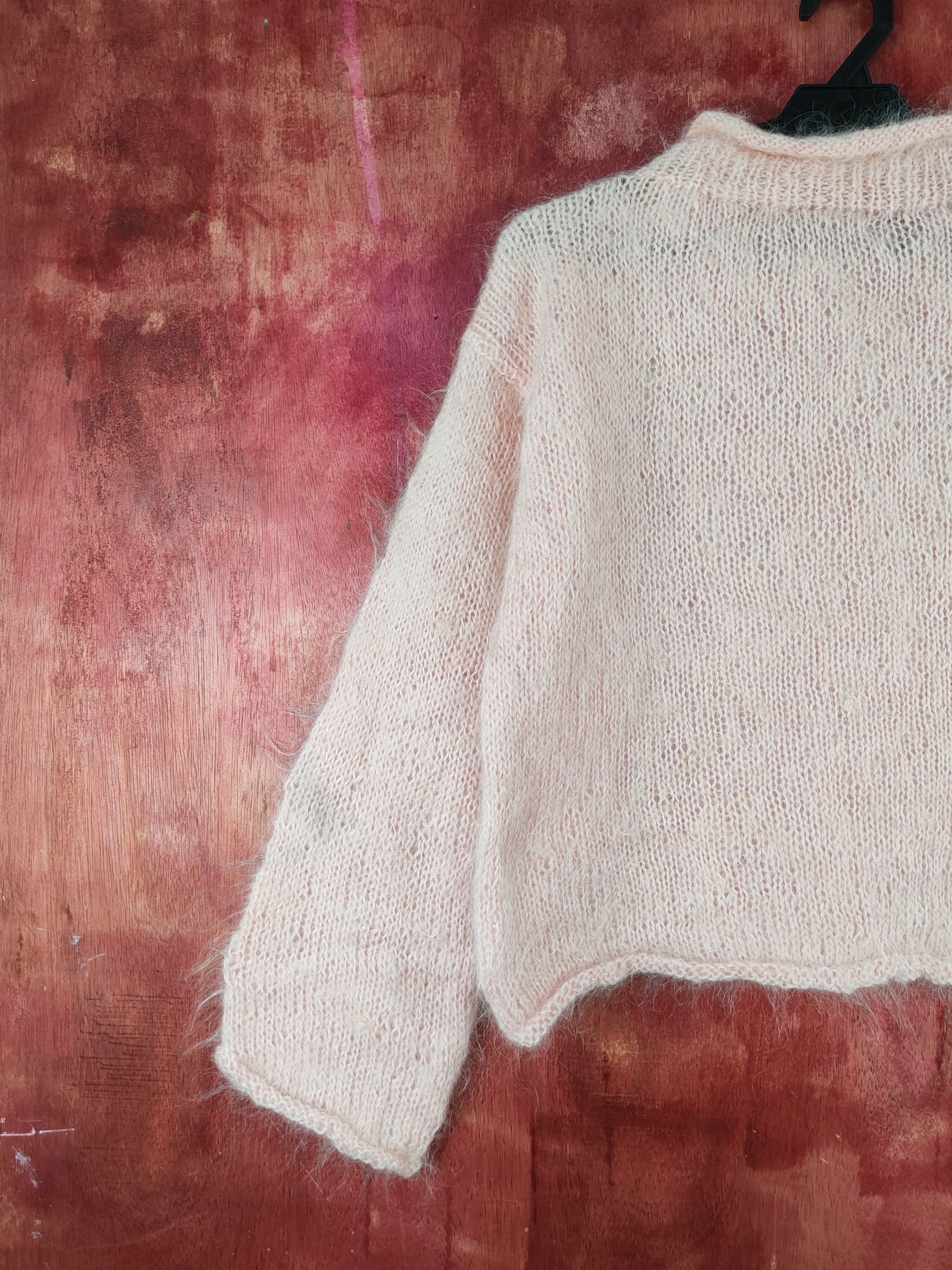 Japanese Brand Torrazzo Donna Peach Shag Shaggy Fur Mohair Knitwear #S2080 Size M / US 6-8 / IT 42-44 - 8 Thumbnail