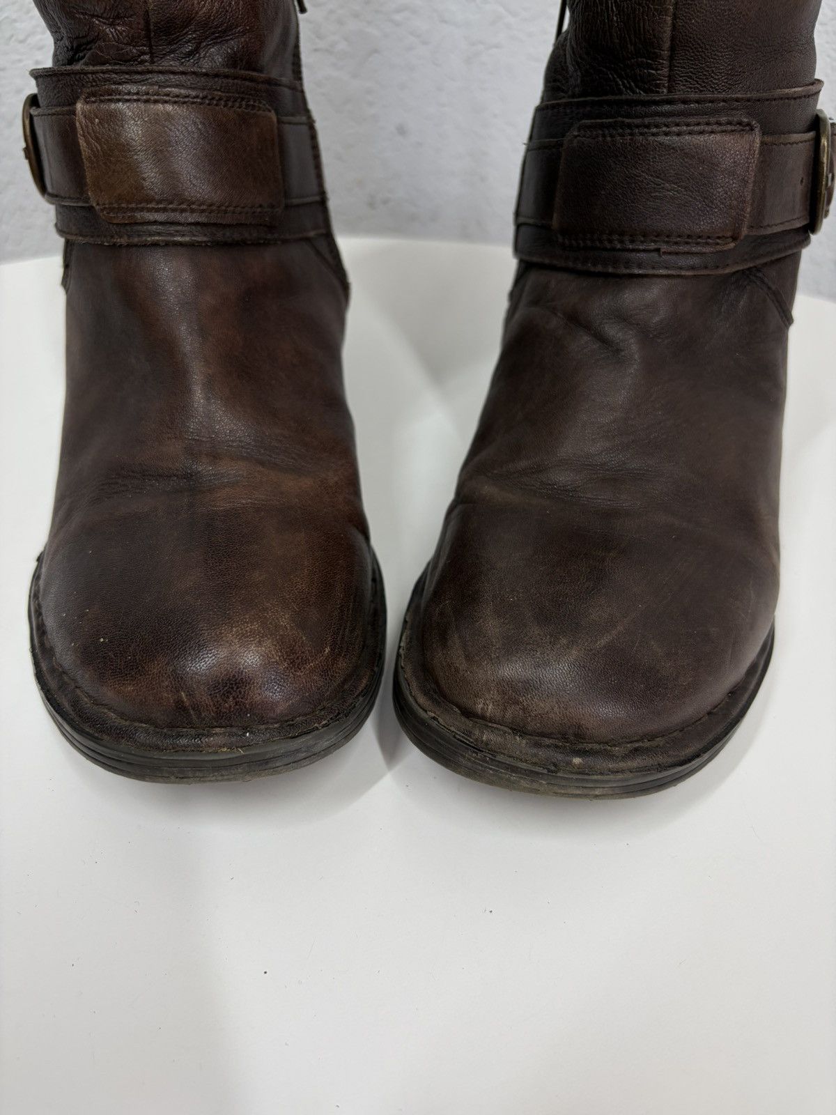 A.S.98 Vintage Like Maison Margiela Belted Leather Biker Boots 00s Size US 8 / EU 41 - 13 Thumbnail