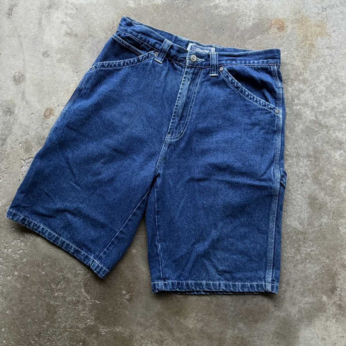 Vintage Vintage Y2K Corniche Baggy Dark Wash Skater Jean Shorts Jnco Size US 32 / EU 48 - 3 Thumbnail