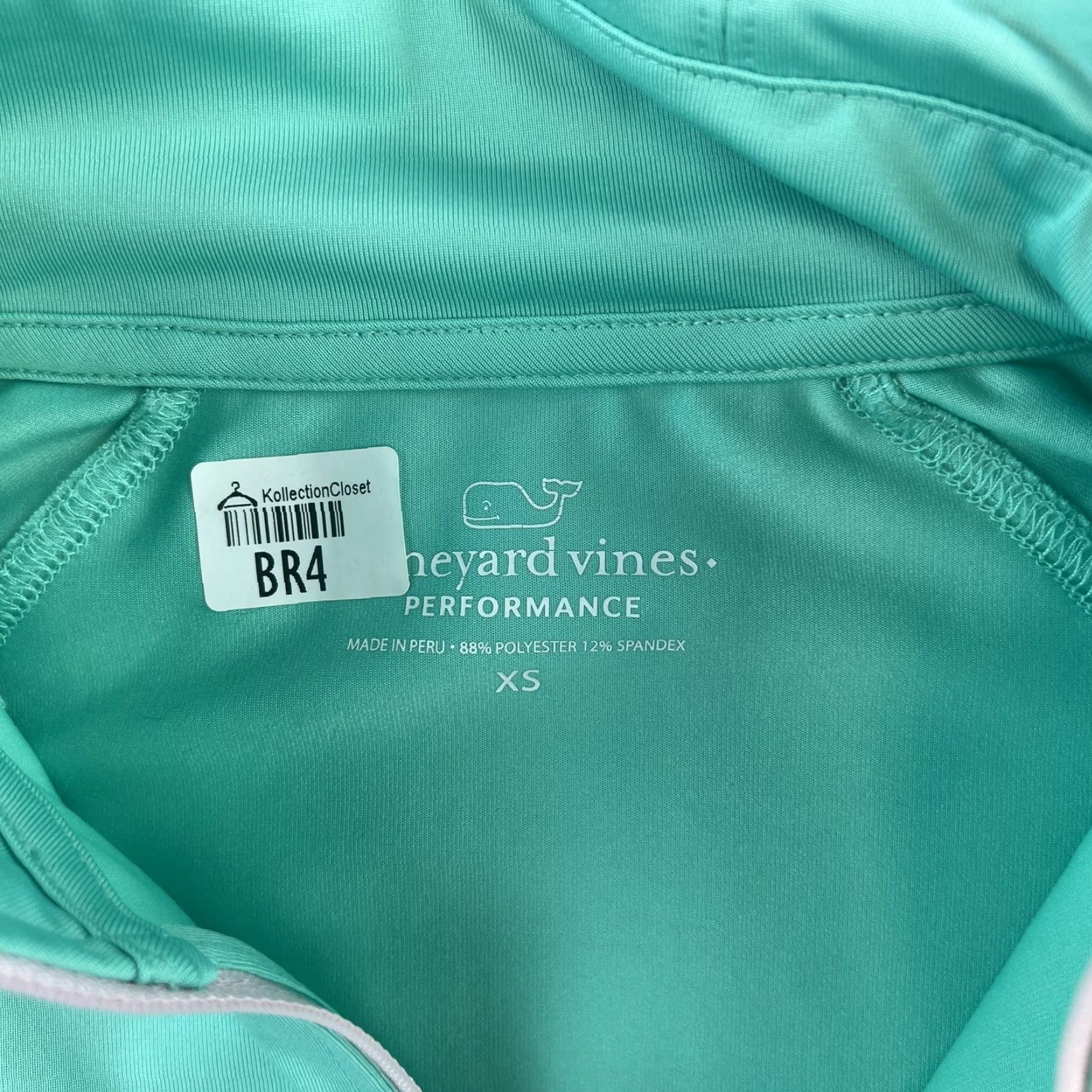 Vineyard Vines VINEYARD VINES Pullover Womens XS Green Performance Half Zip Athletic Lightweight Shirt Size XS / US 0-2 / IT 36-38 - 4 Thumbnail
