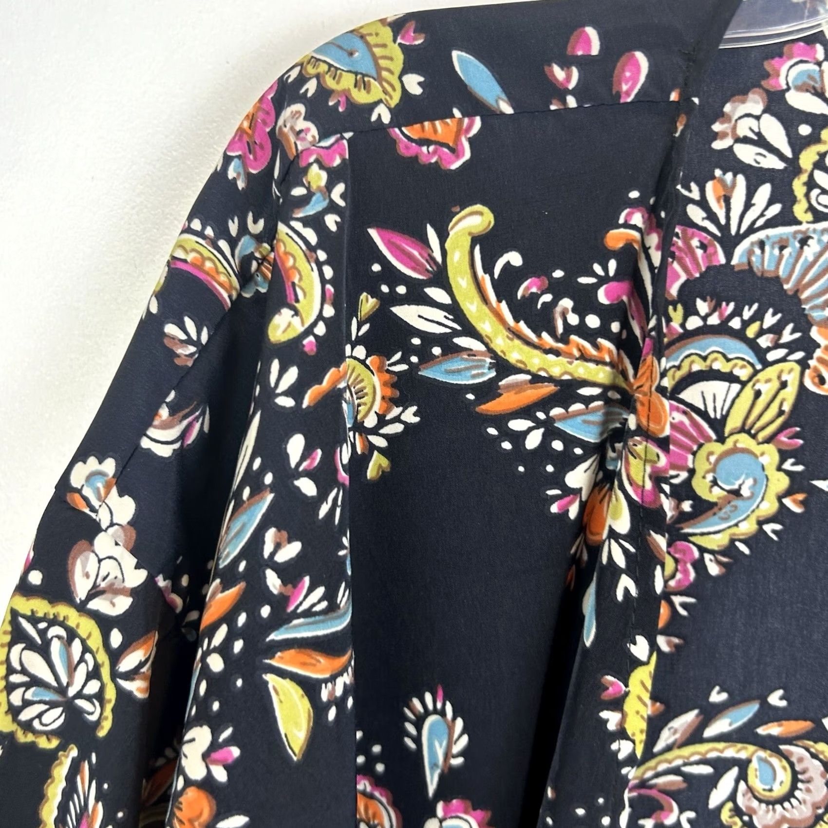 Vintage Boho Floral Kimono Medium Womens Long Oversized Festival Whimsigoth Topper Layer Size M / US 6-8 / IT 42-44 - 4 Thumbnail