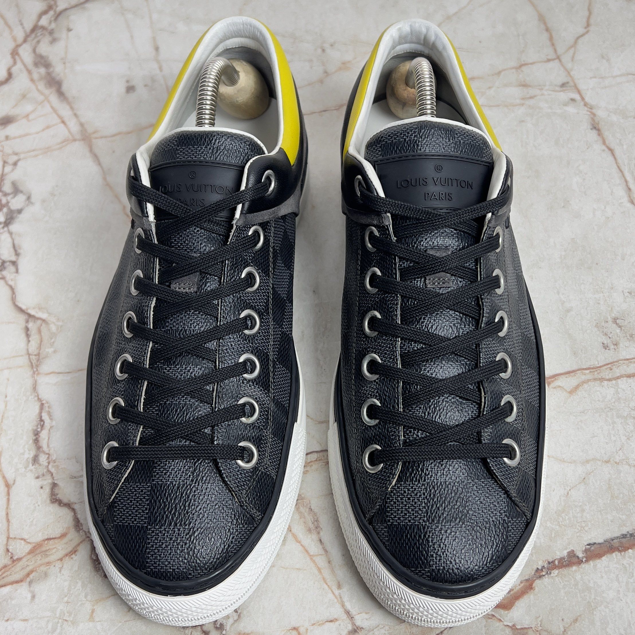 Gucci Twister Trainers Gray Damier Suede Canvas Leather Size US 8 / EU 41 - 2 Thumbnail