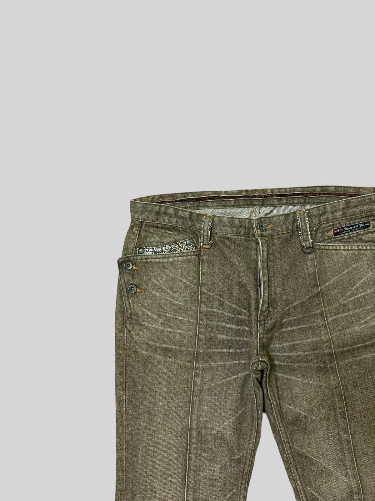 Nicole Club Nicole Club For Men Snake PocketFlare Design Jeans Size US 32 / EU 48 - 3 Thumbnail