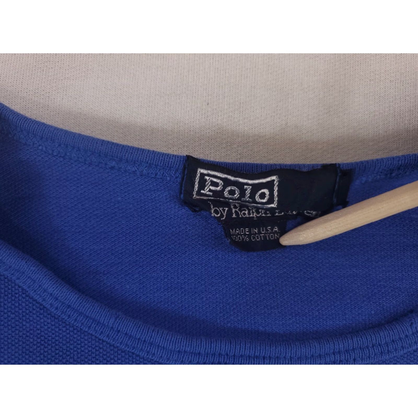 Polo Ralph Lauren VTG Polo Ralph Lauren Striped Crew Neck Blue Yellow White Made USA Mens L Multicolor Crew Neck Shirt Mens L Size US L / EU 52-54 / 3 - 4 Thumbnail