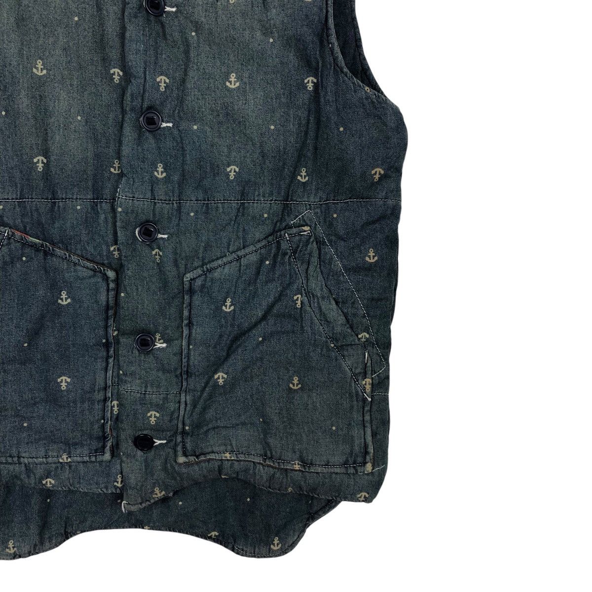 Hysteric Glamour 📌Vintage Biker Denim Vest Power To The People Punk Design Size US M / EU 48-50 / 2 - 6 Thumbnail
