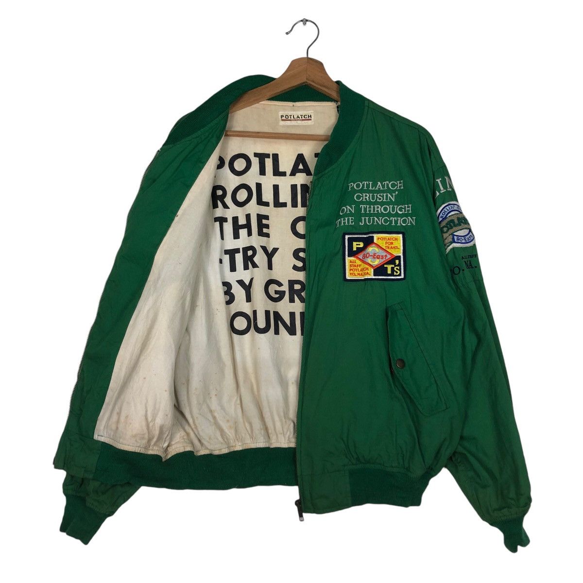 Hysteric Glamour 📌Riot Riot Vintage Bomber Jacket Full Patches Potlatch Size US M / EU 48-50 / 2 - 14 Thumbnail
