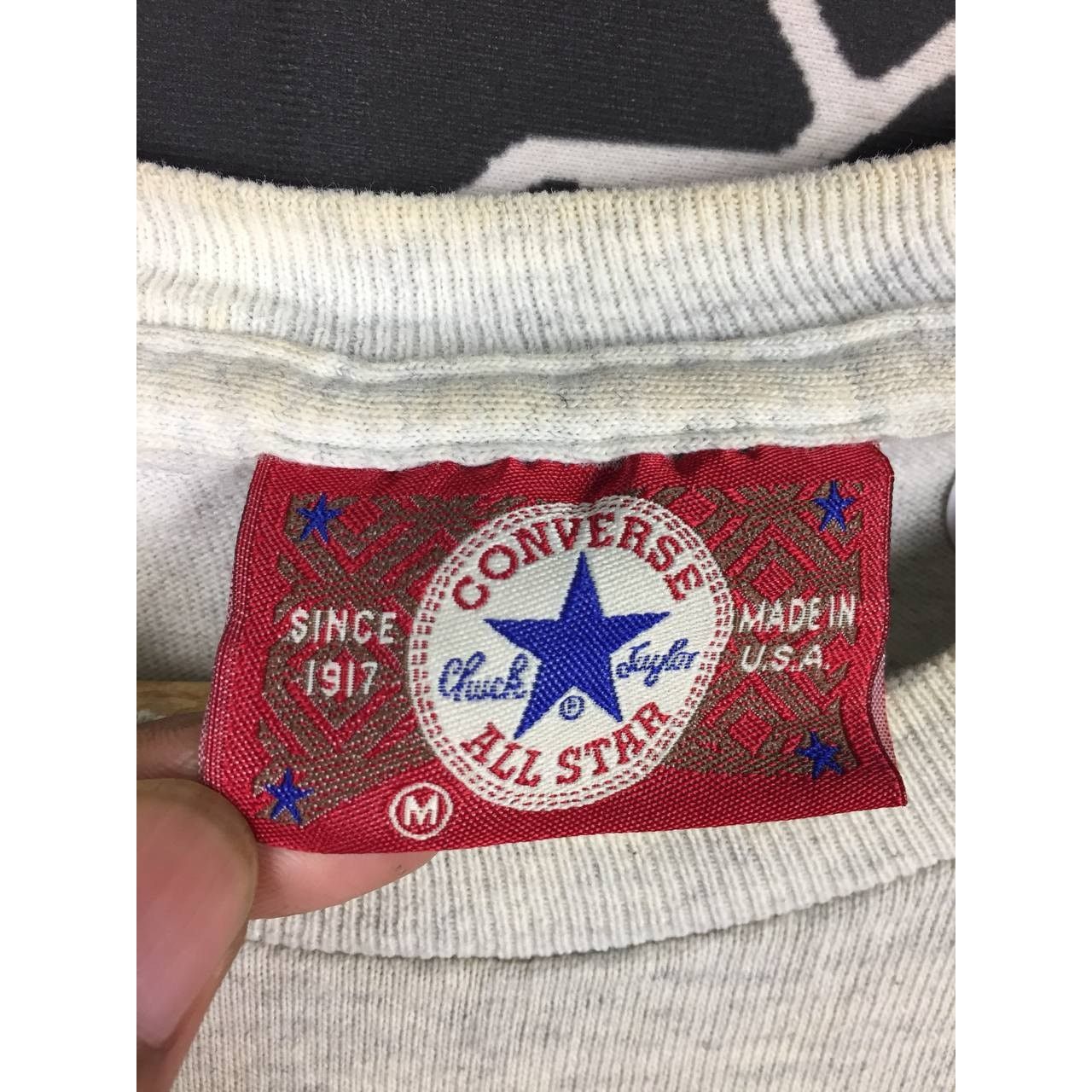 Converse × Vintage Vtg 90s Converse All Star Made In Usa Long Sleeve Tee Size US M / EU 48-50 / 2 - 23 Thumbnail