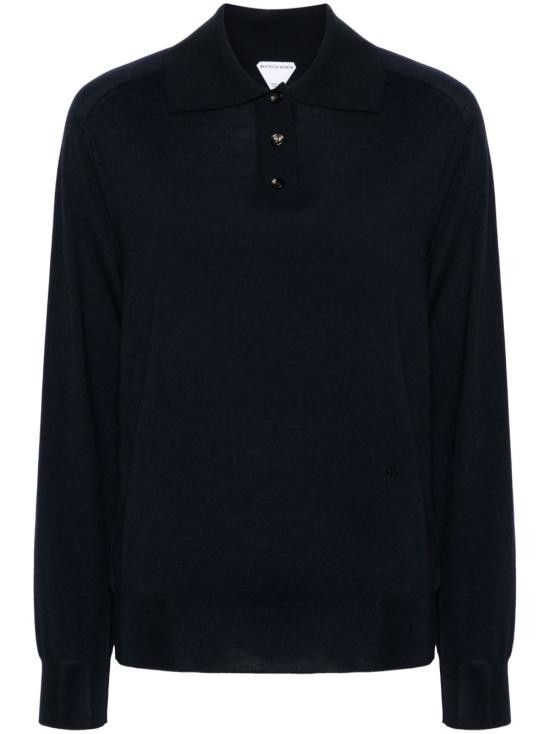 Bottega Veneta BOTTEGA VENETA Women Polo Shirts 792419 V4BF04121 Blue Size XS / US 0-2 / IT 36-38 - 1 Thumbnail
