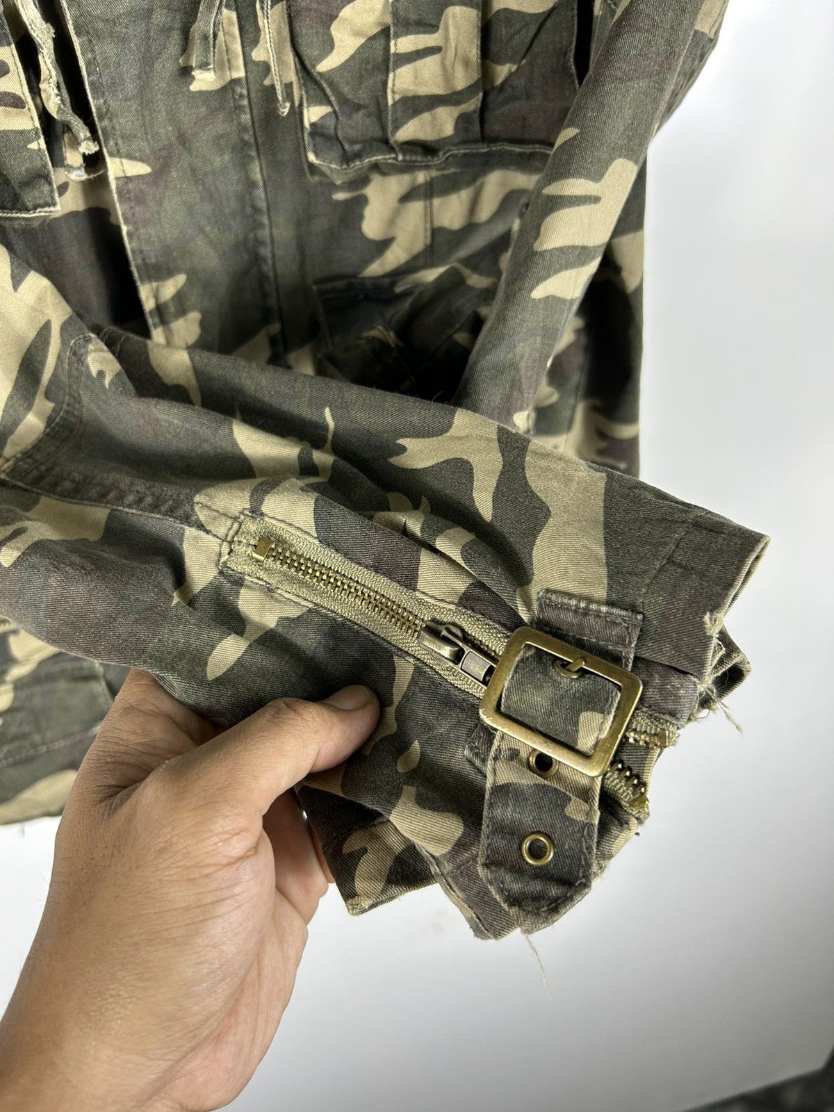 Japanese Brand ⚡️Vintage Fazbee Camo Hooded Multi Pocket Zipper Jacket Size M / US 6-8 / IT 42-44 - 9 Thumbnail
