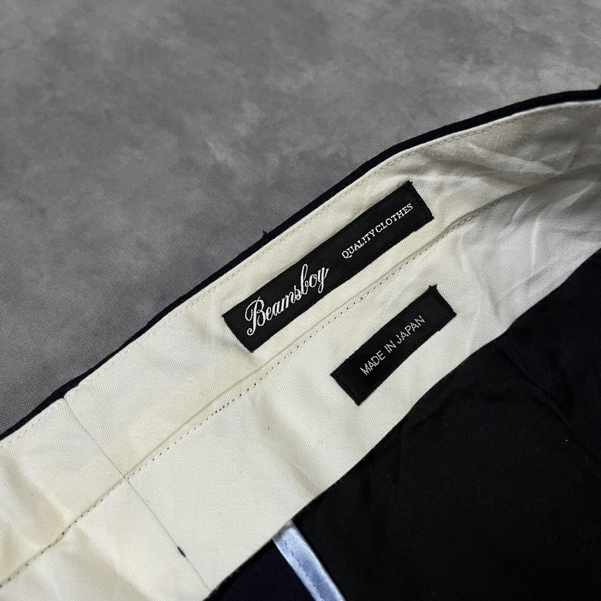 Beams Japan BEAMS BOY JAPAN NAVY WIDE LEG TROUSERS SIDE ADJUSTER PANTS Size US 27 - 3 Thumbnail