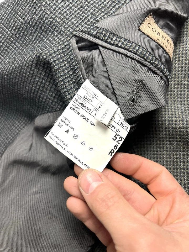 Corneliani Corneliani ID Tweed Blazer Dark Gray Slim Fit – Size 52R Size 52L - 11 Thumbnail