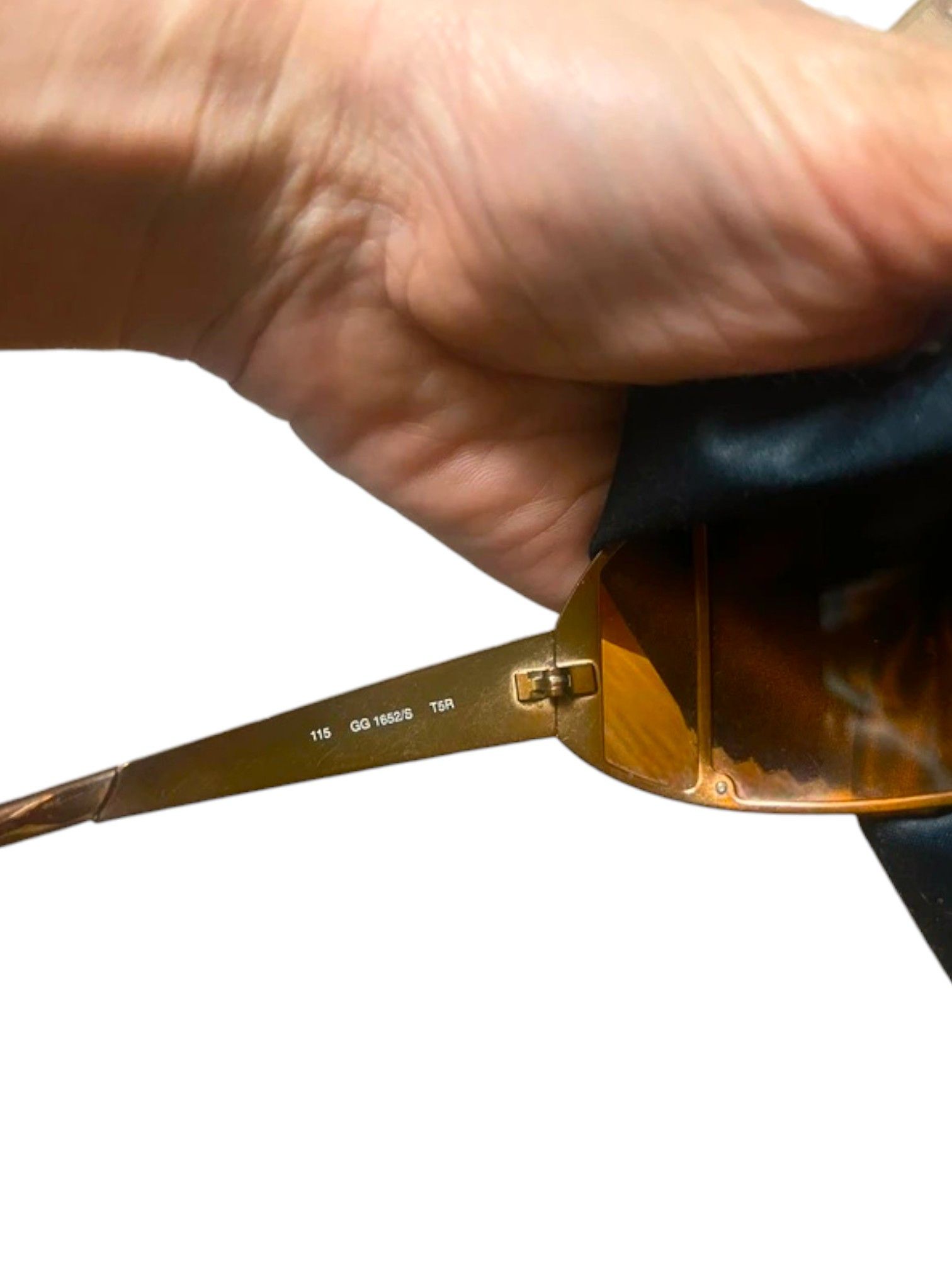 Gucci Gucci GG 1652/S Amber Shield Sunglasses Size ONE SIZE - 8 Thumbnail