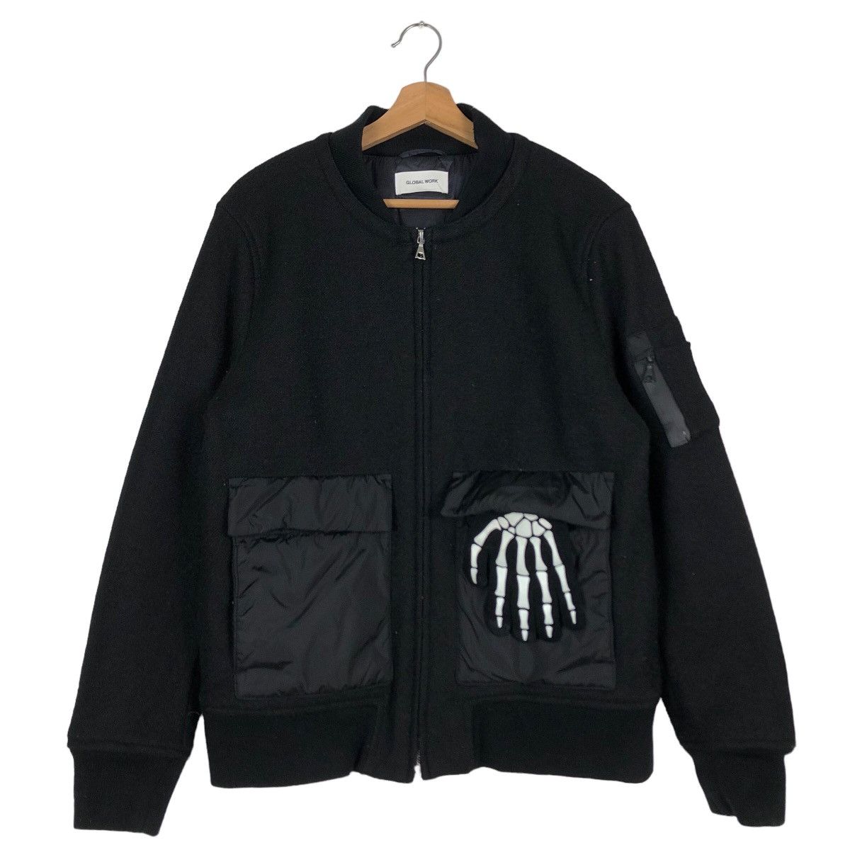 Japanese Brand 🔥90s Riot Riot Bomber Jacket Global Work Issey Miyake Black Size US XL / EU 56 / 4 - 2 Thumbnail
