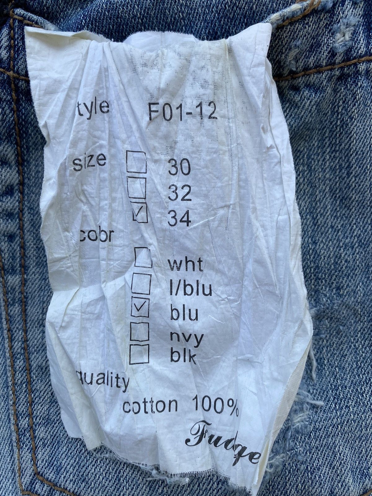 If Six Was Nine × Japanese Brand Fudge Distressed Denim Pants Size US 34 / EU 50 - 18 Thumbnail