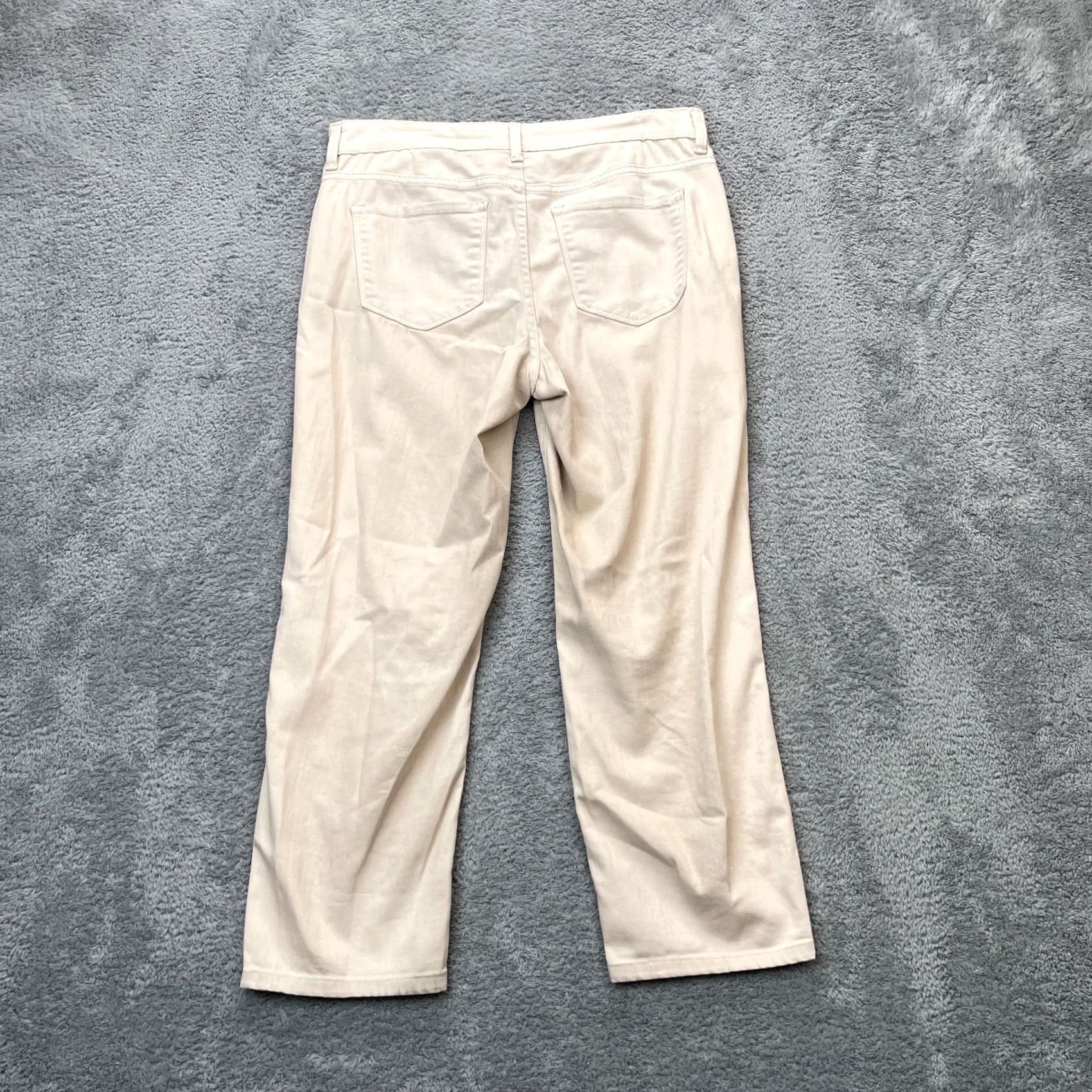 NYDJ NYDJ Jeans Womens 6 Beige Ankle Denim Cotton Stretch Straight Leg Medium Wash Size 28" / US 6 / IT 42 - 2 Thumbnail
