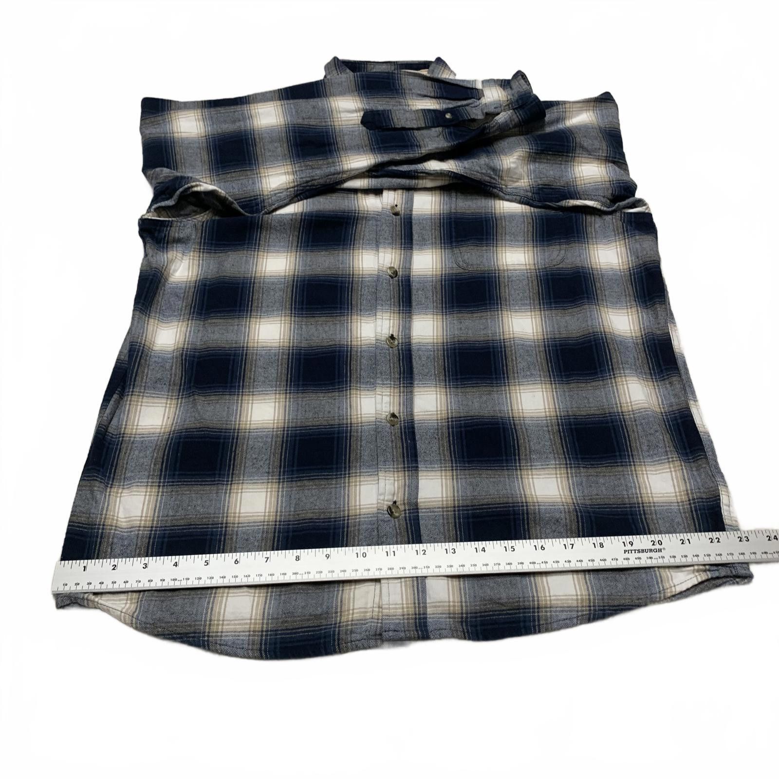 Redhead Red Head Men's Large Blue Plaid Flannel Shirt Cotton Size US L / EU 52-54 / 3 - 6 Thumbnail