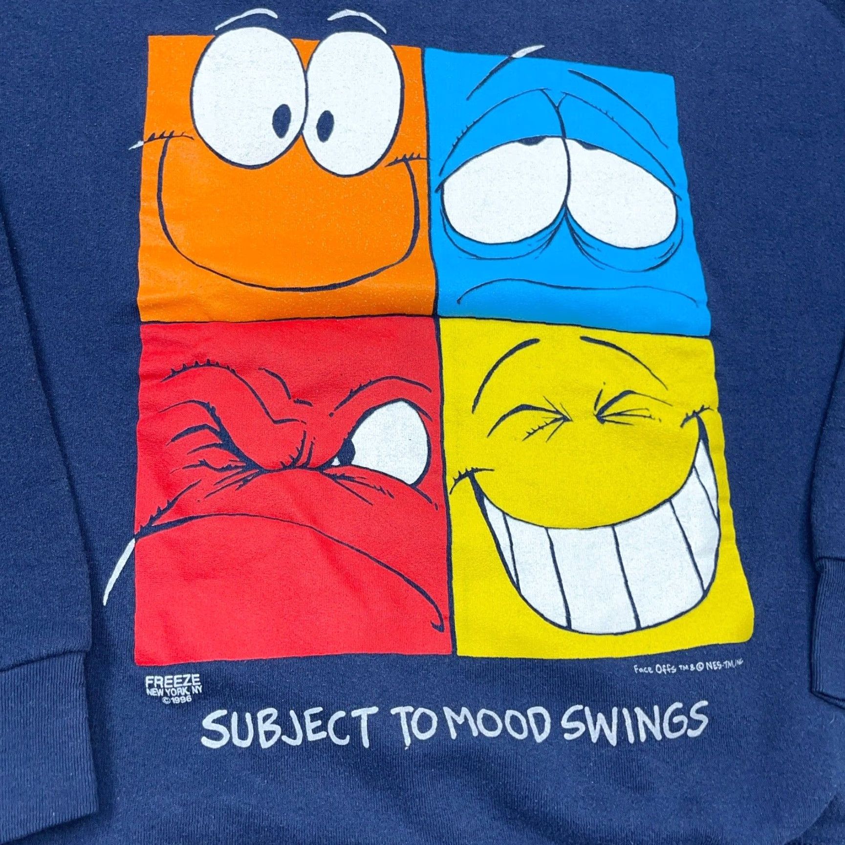 Fruit Of The Loom VINTAGE Fruit of the Loom Sweatshirt Men's Large Blue 90s USA Graphic Print Crew Neck Pullover Size US L / EU 52-54 / 3 - 5 Thumbnail