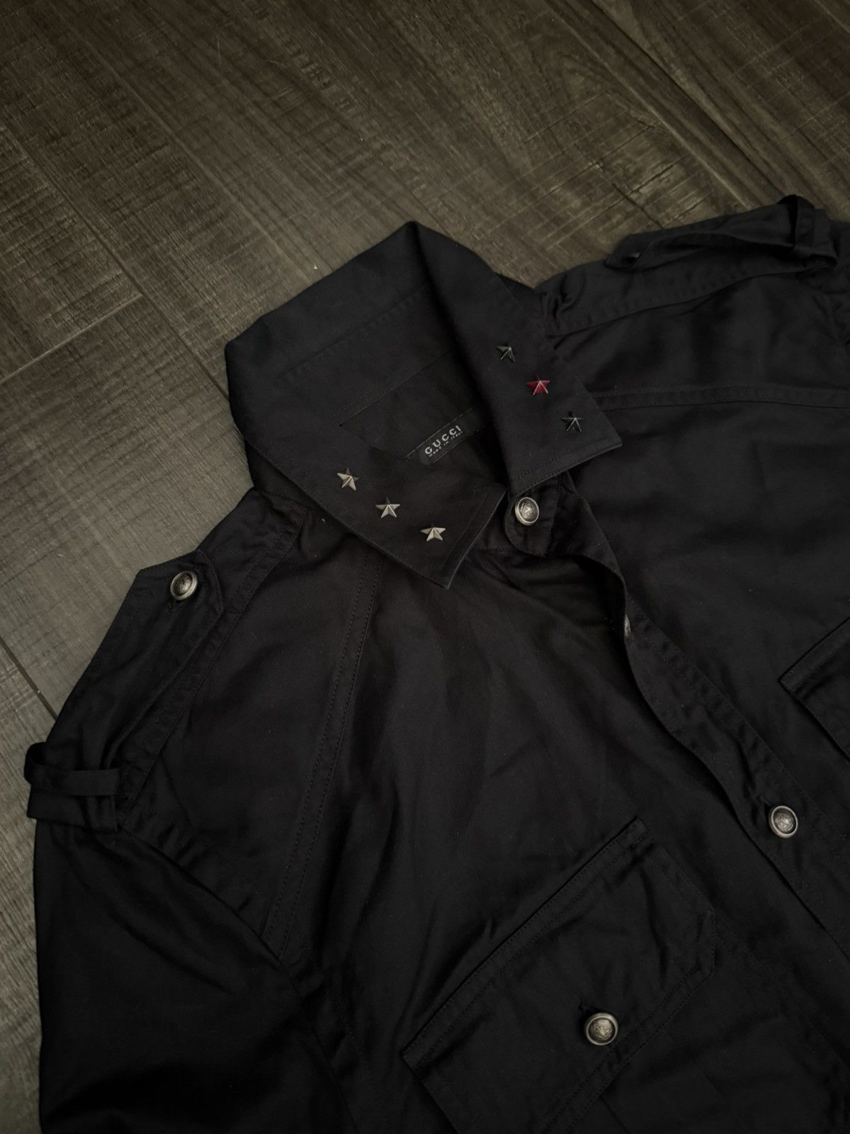 Gucci Gucci Star Studded Collar Button Up Shirt Size US M / EU 48-50 / 2 - 2 Thumbnail