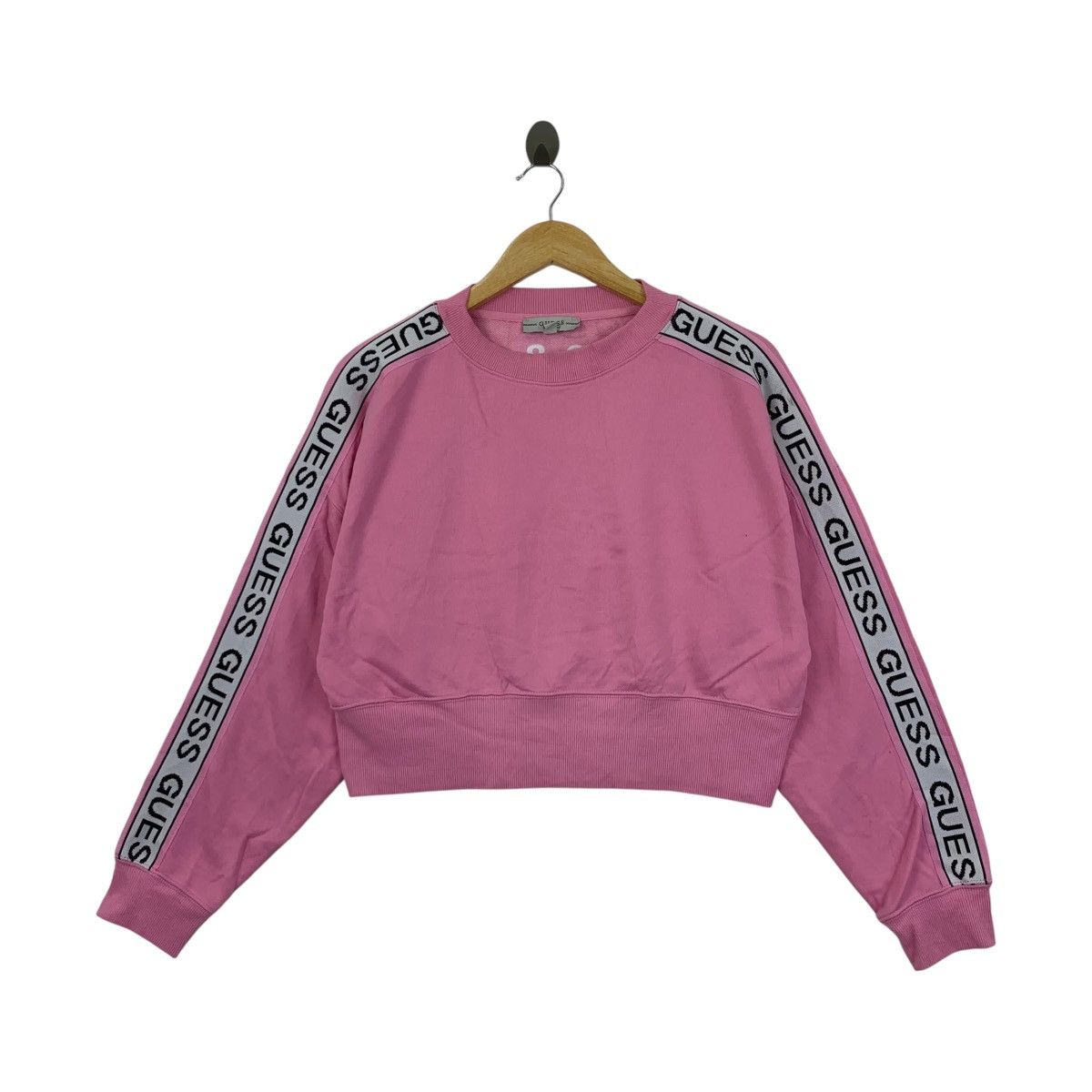 Guess GUESS 1981 Side Tape Pink Crop Top Size S / US 4 / IT 40 - 1 Thumbnail