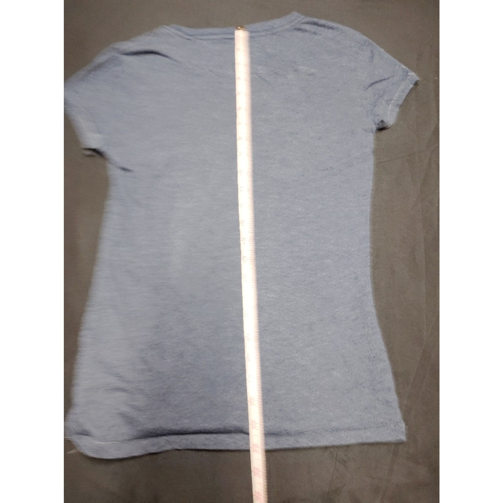 Aeropostale Aeropostale Heather Gray Blue Tee with Pink NY Graphic Size L / US 10 / IT 46 - 4 Thumbnail